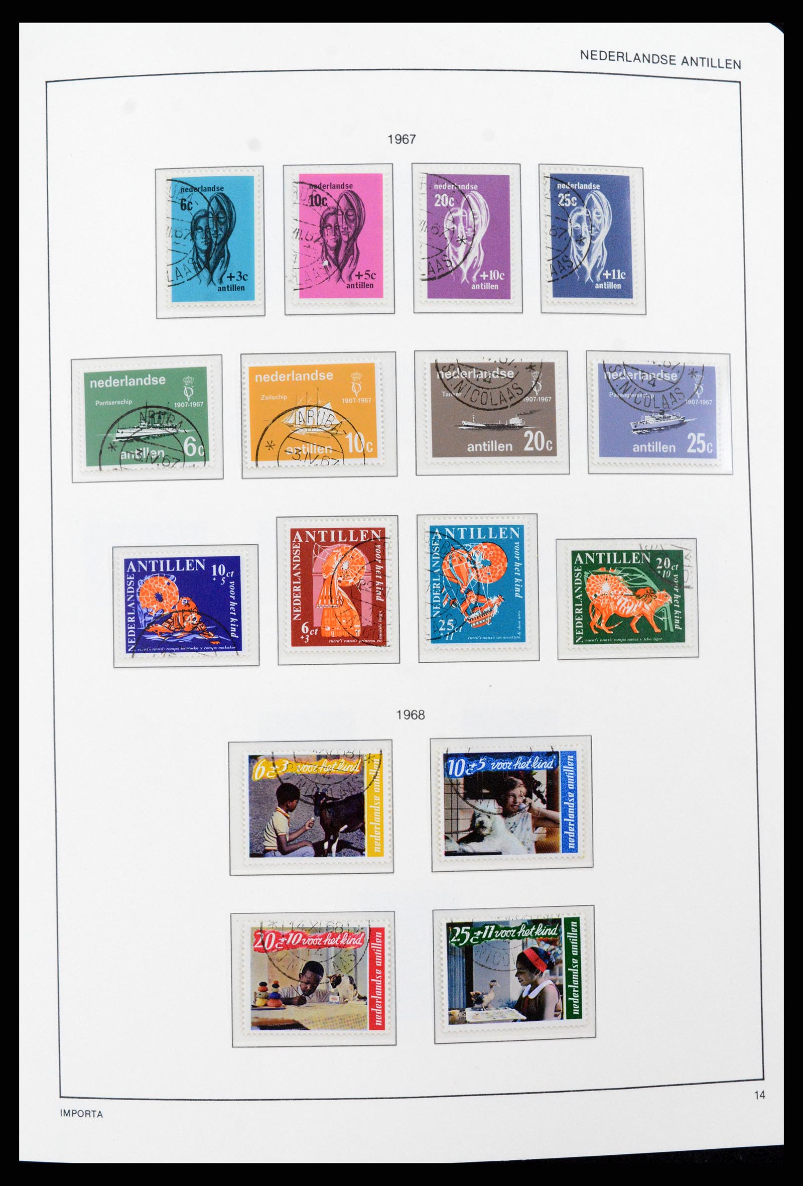 37693 014 - Postzegelverzameling 37693 Nederlandse Antillen 1949-2001.