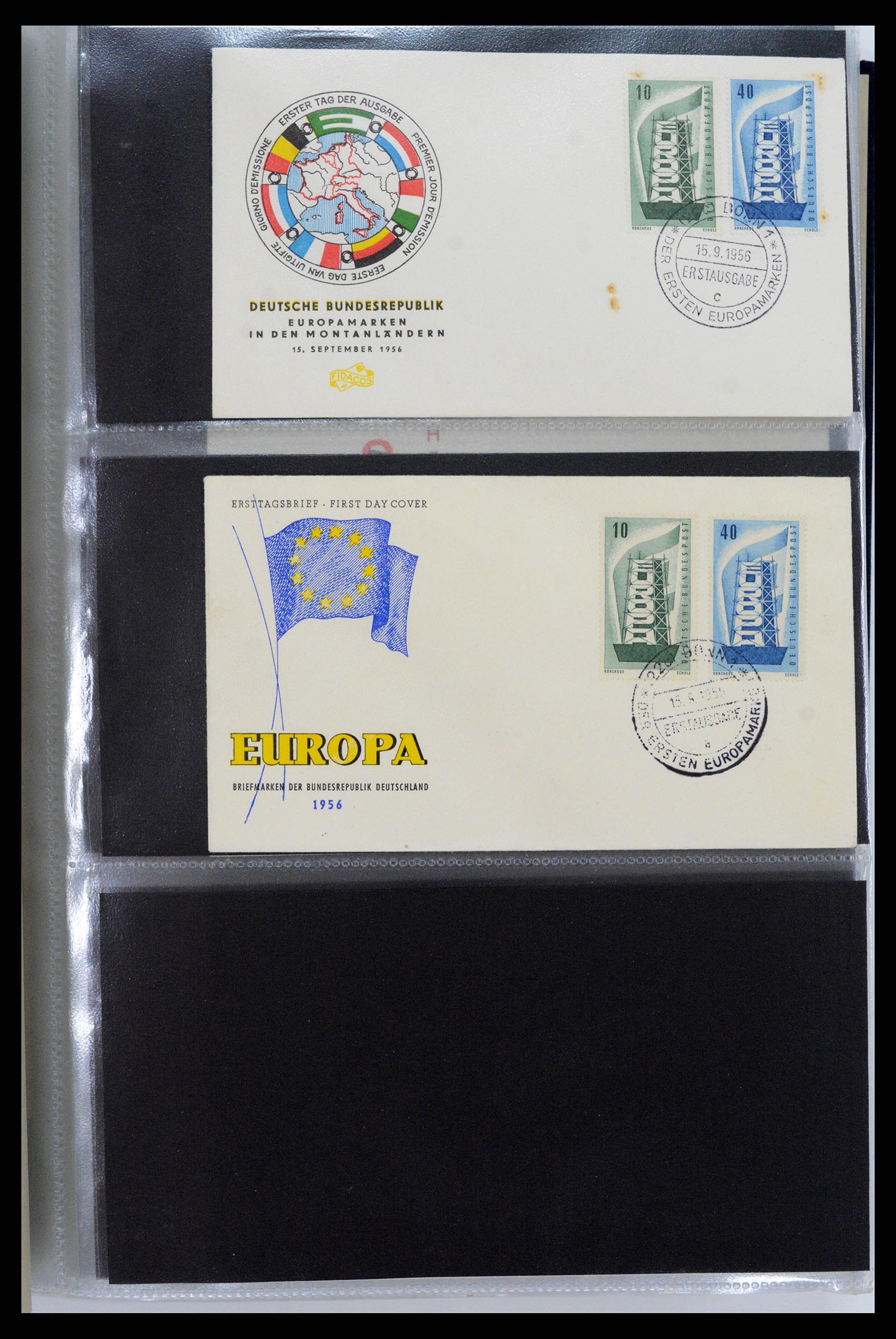 37694 001 - Postzegelverzameling 37694 Europa CEPT FDC's 1956-1970.