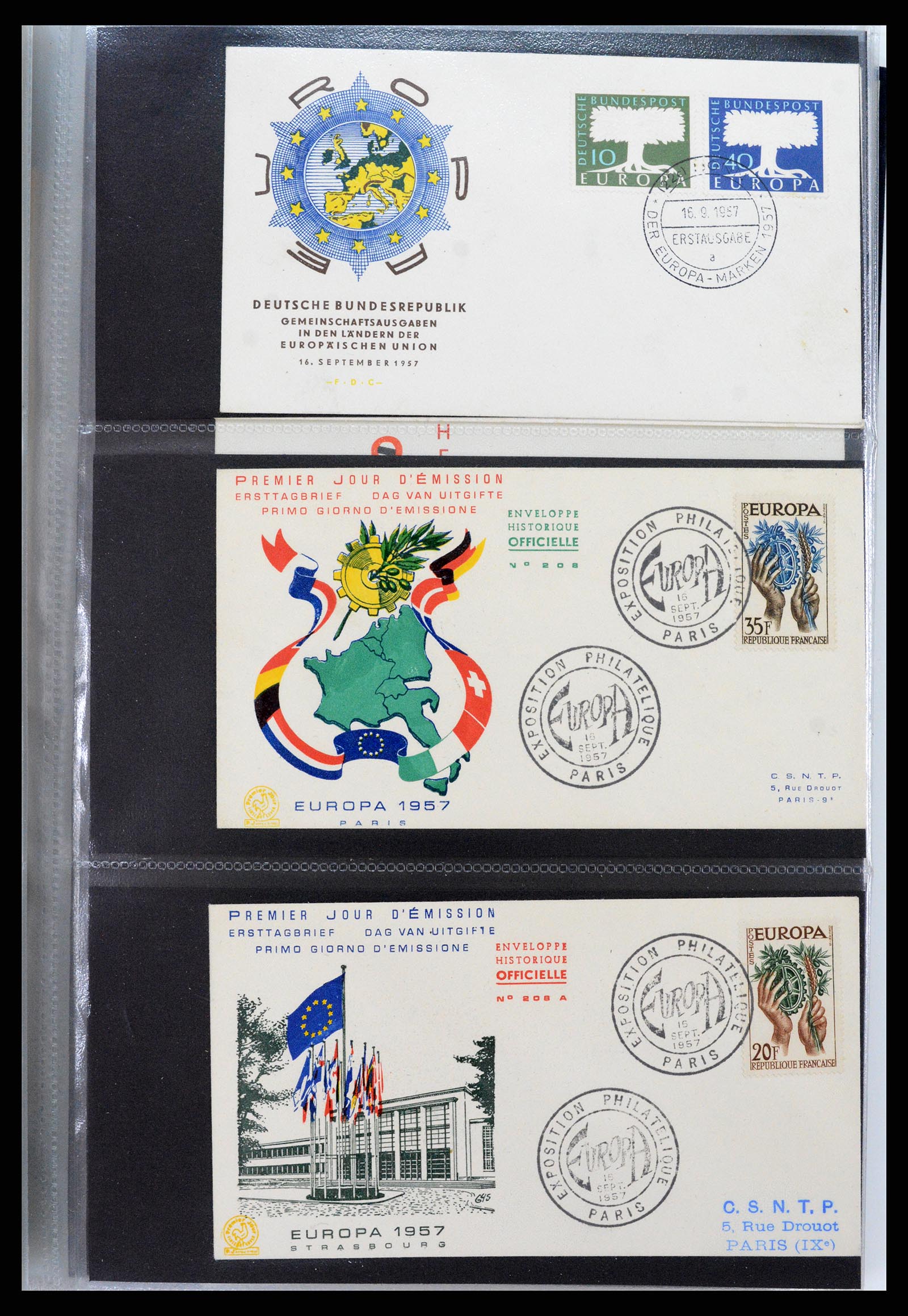 37694 004 - Postzegelverzameling 37694 Europa CEPT FDC's 1956-1970.