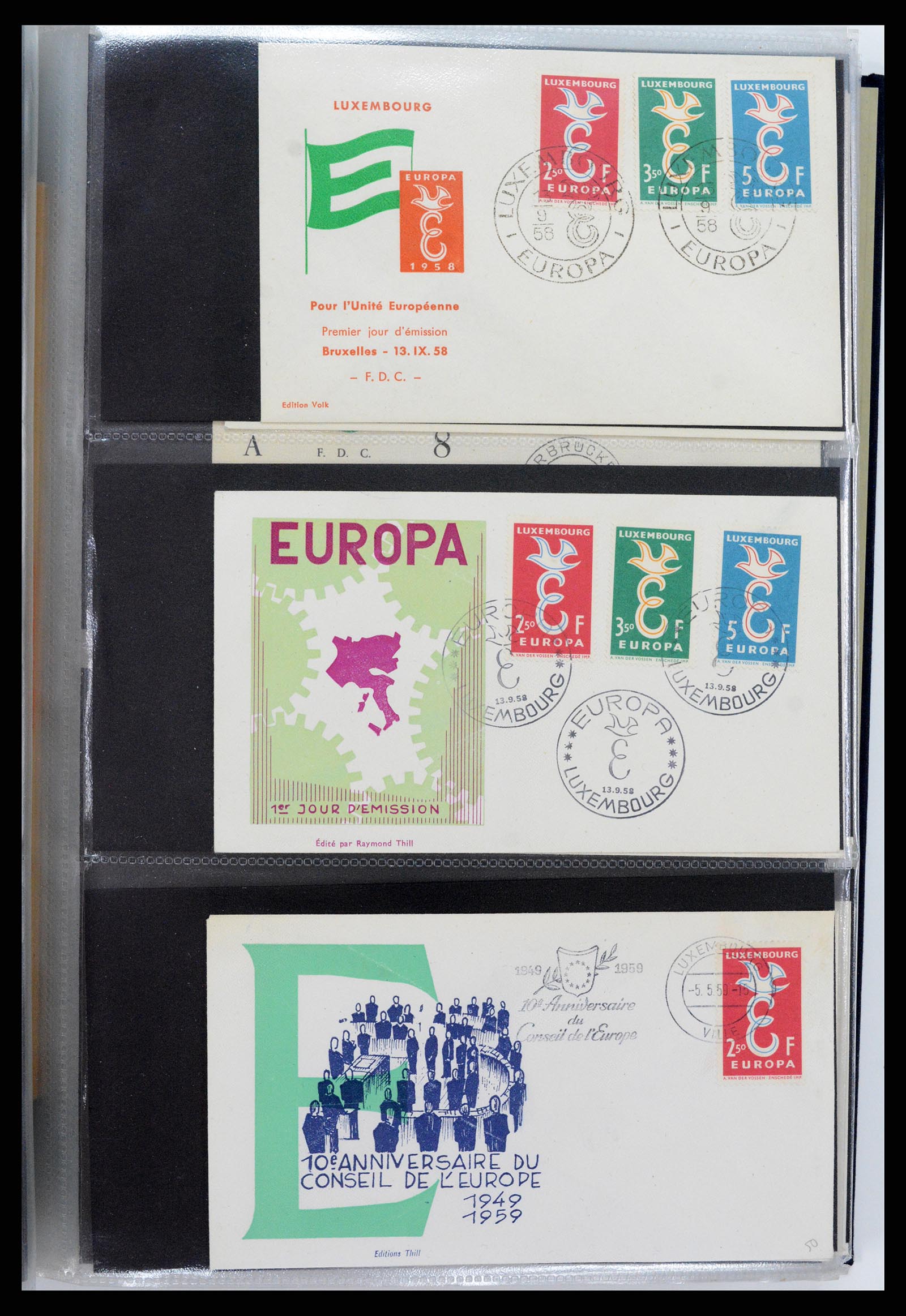 37694 012 - Postzegelverzameling 37694 Europa CEPT FDC's 1956-1970.