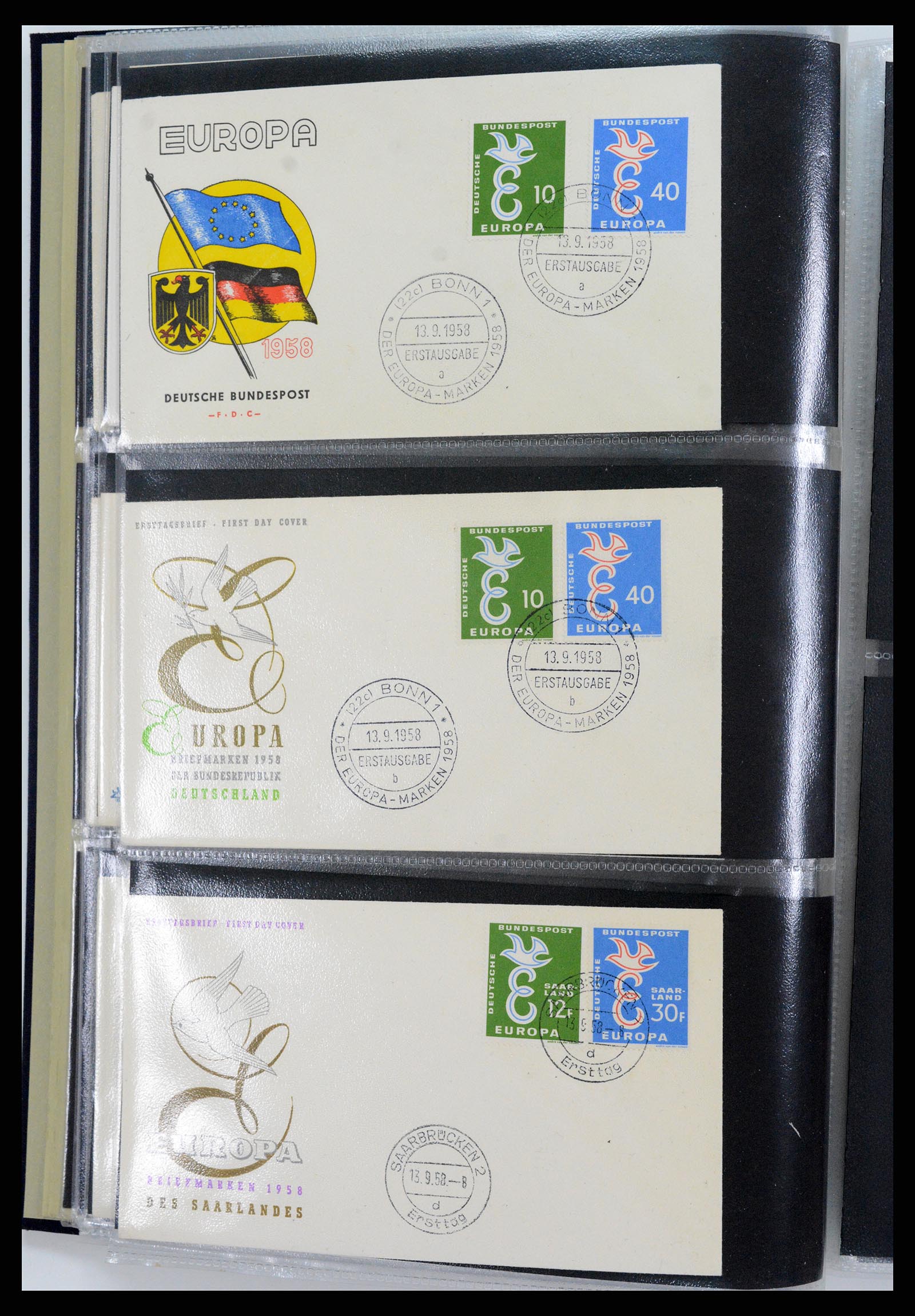 37694 013 - Postzegelverzameling 37694 Europa CEPT FDC's 1956-1970.