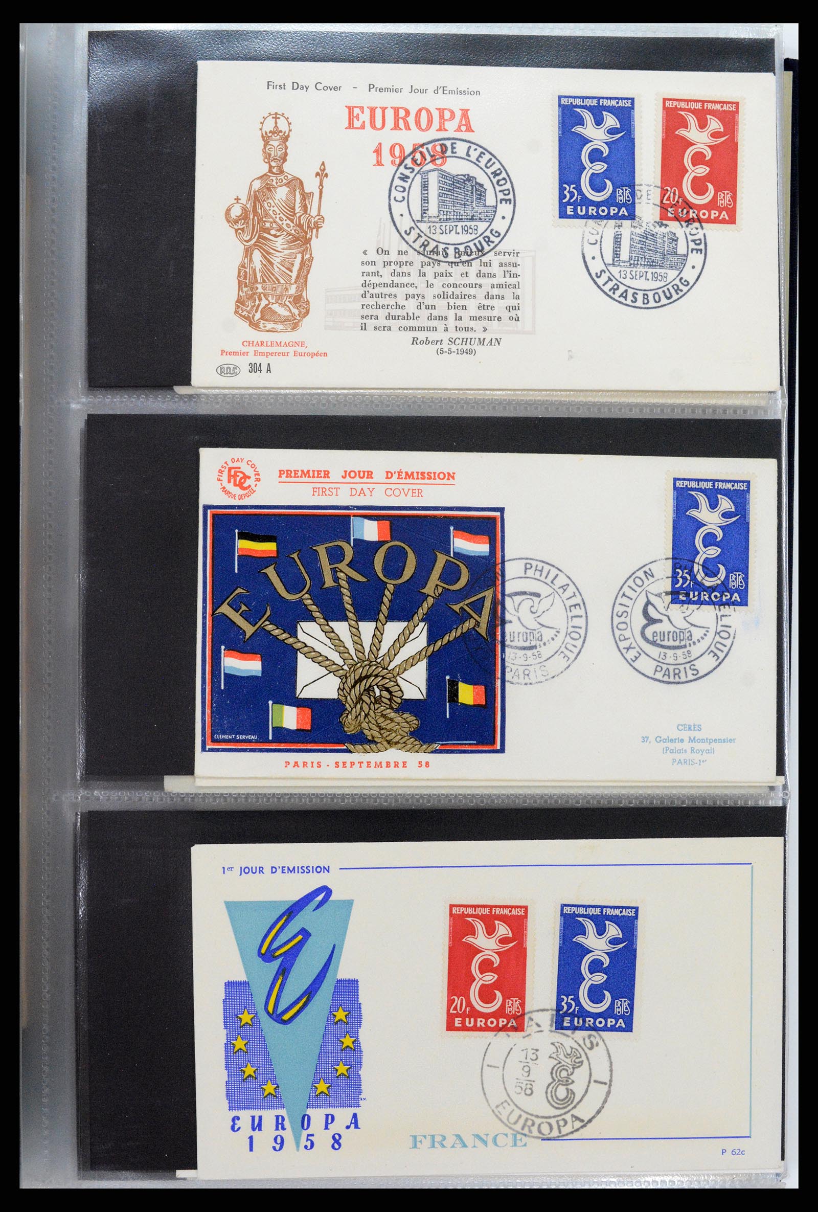 37694 018 - Postzegelverzameling 37694 Europa CEPT FDC's 1956-1970.