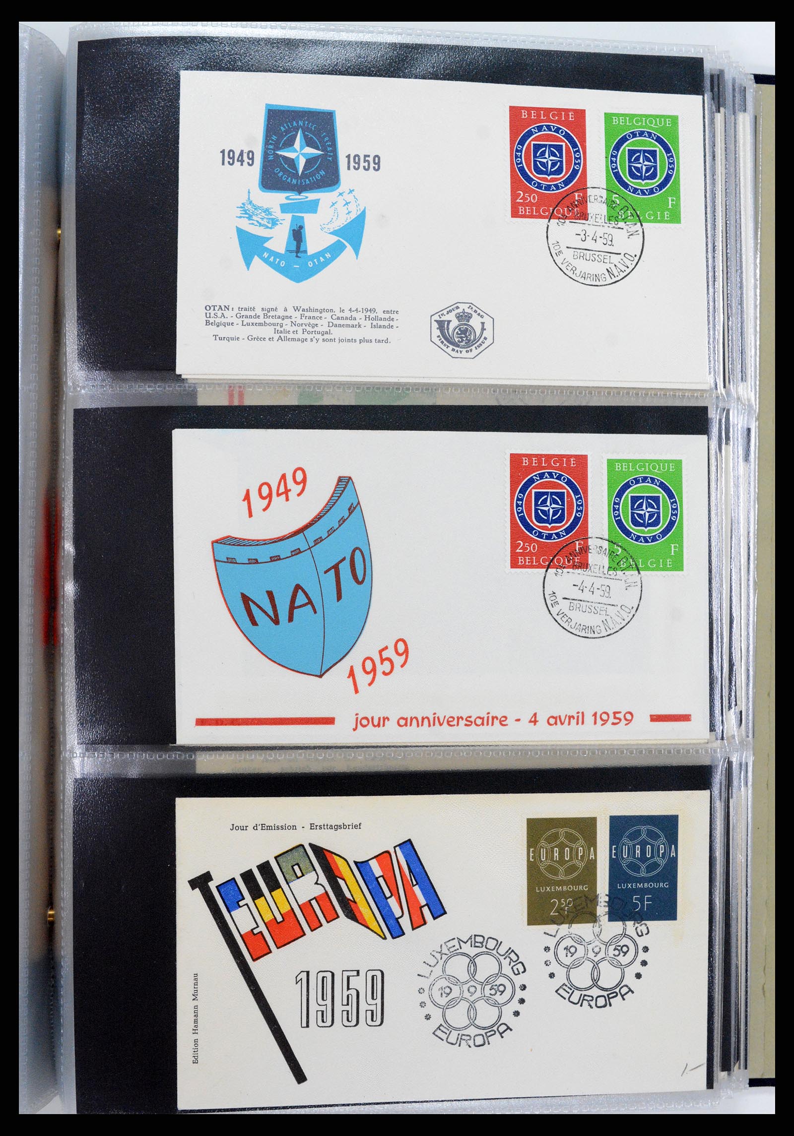 37694 024 - Postzegelverzameling 37694 Europa CEPT FDC's 1956-1970.