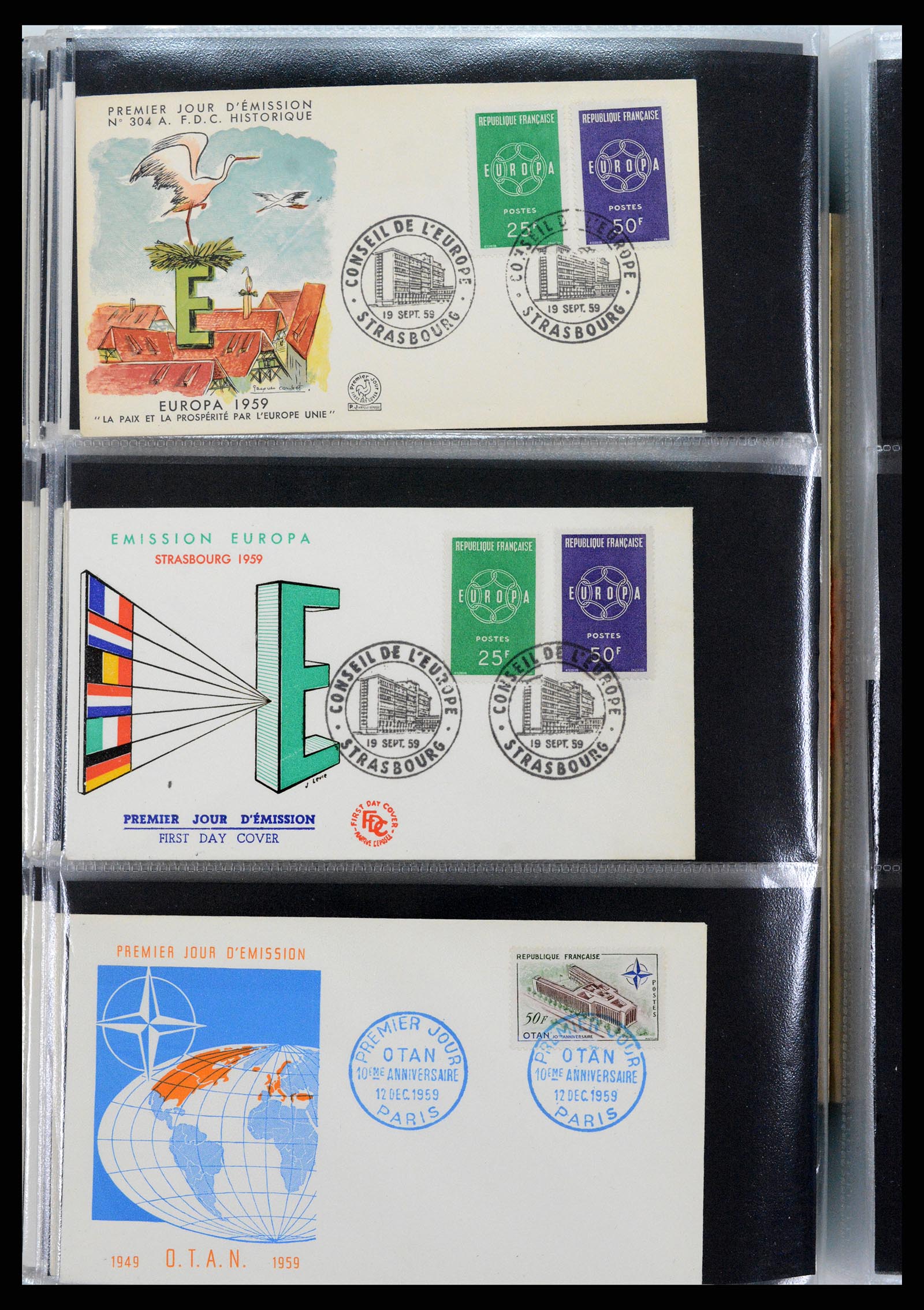 37694 027 - Postzegelverzameling 37694 Europa CEPT FDC's 1956-1970.