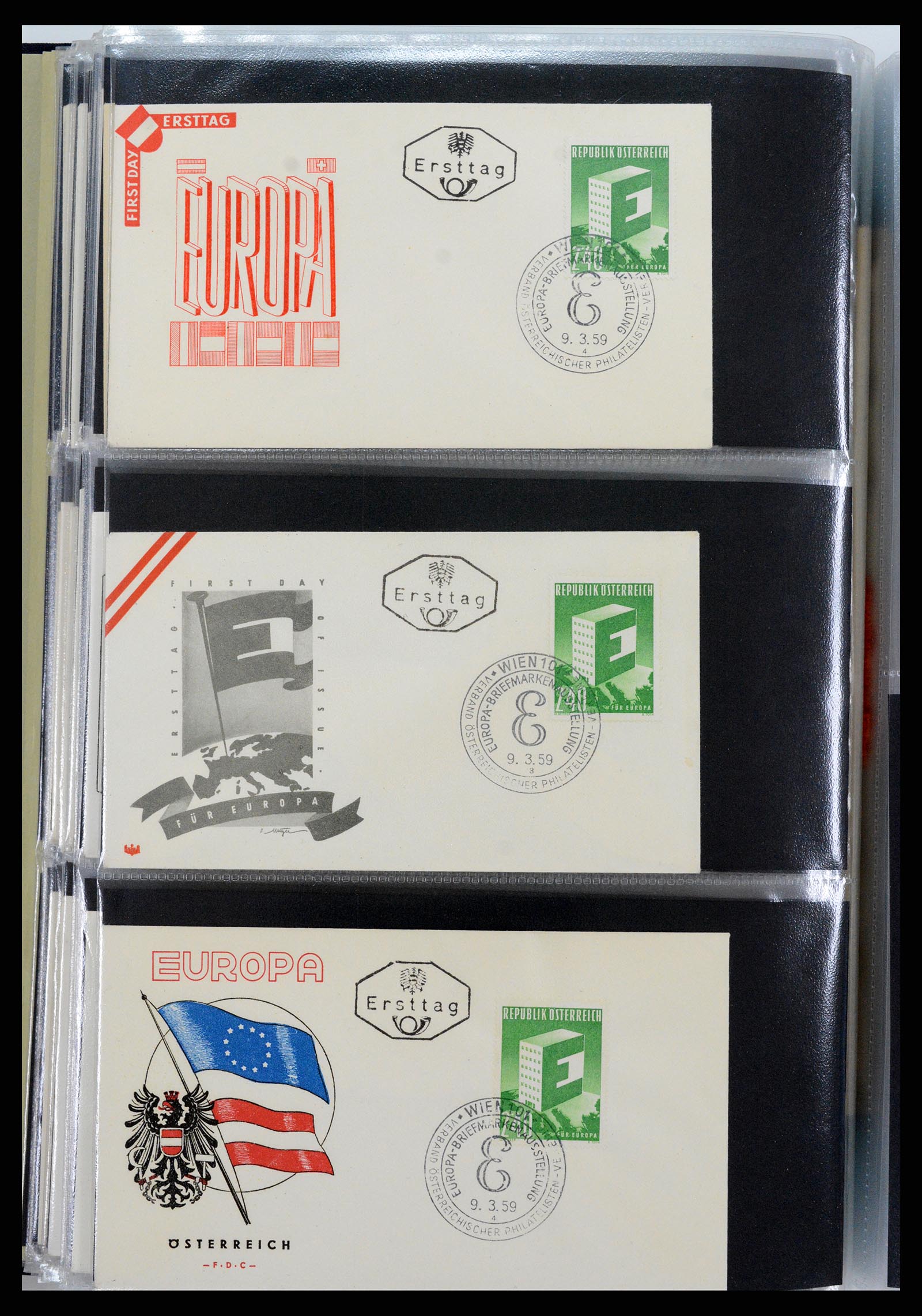 37694 029 - Postzegelverzameling 37694 Europa CEPT FDC's 1956-1970.