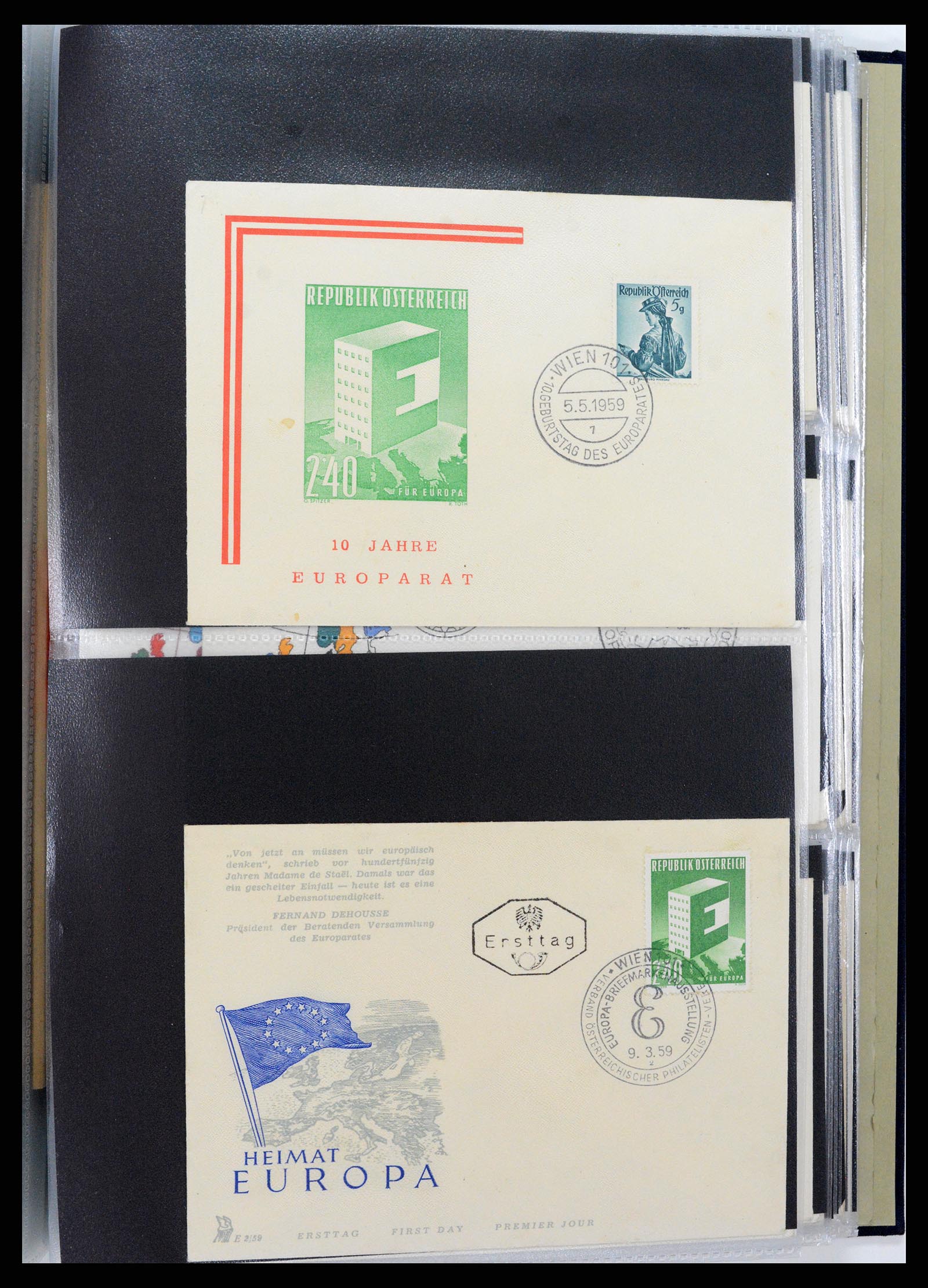 37694 030 - Postzegelverzameling 37694 Europa CEPT FDC's 1956-1970.