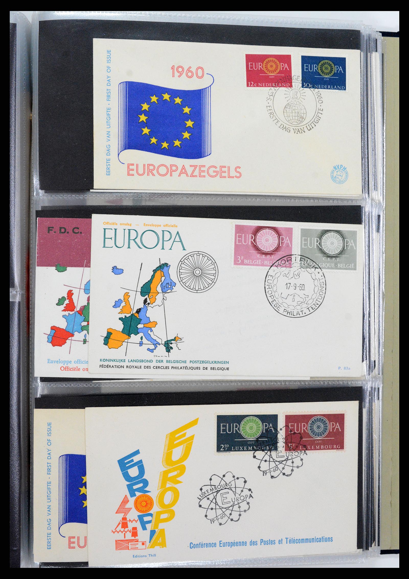 37694 032 - Postzegelverzameling 37694 Europa CEPT FDC's 1956-1970.