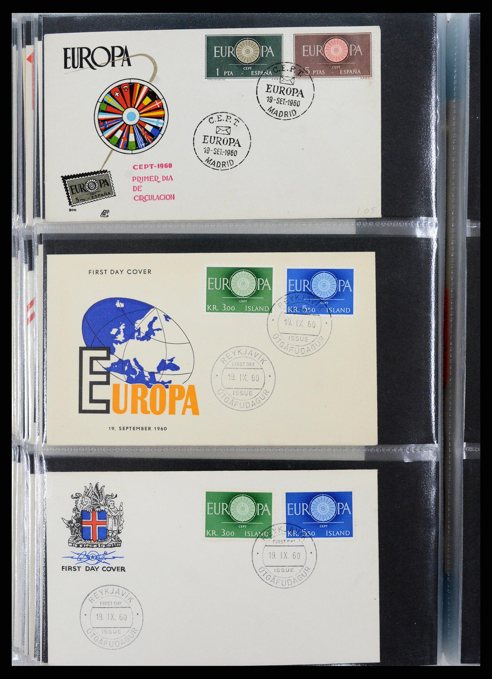 37694 037 - Postzegelverzameling 37694 Europa CEPT FDC's 1956-1970.