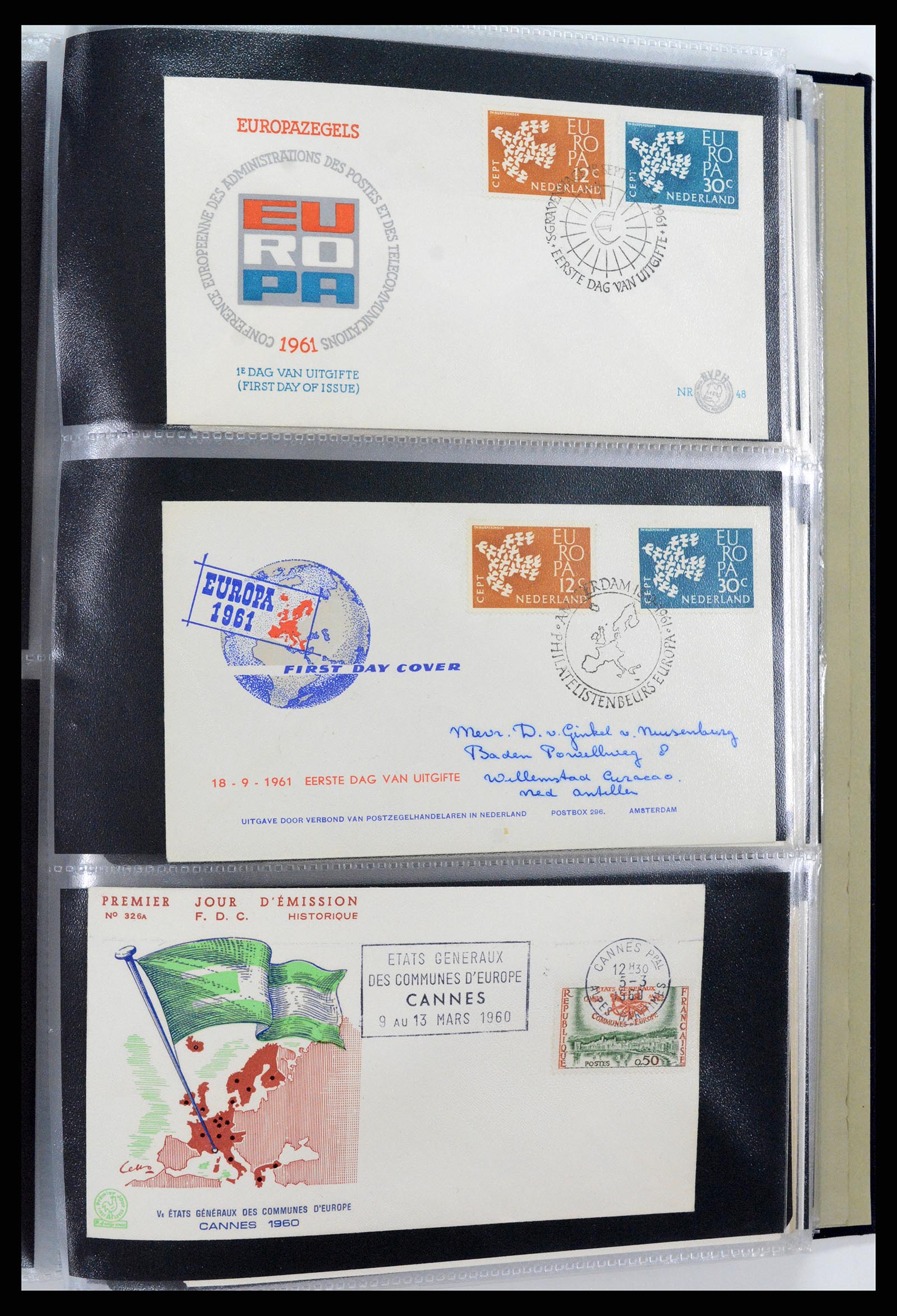 37694 044 - Postzegelverzameling 37694 Europa CEPT FDC's 1956-1970.