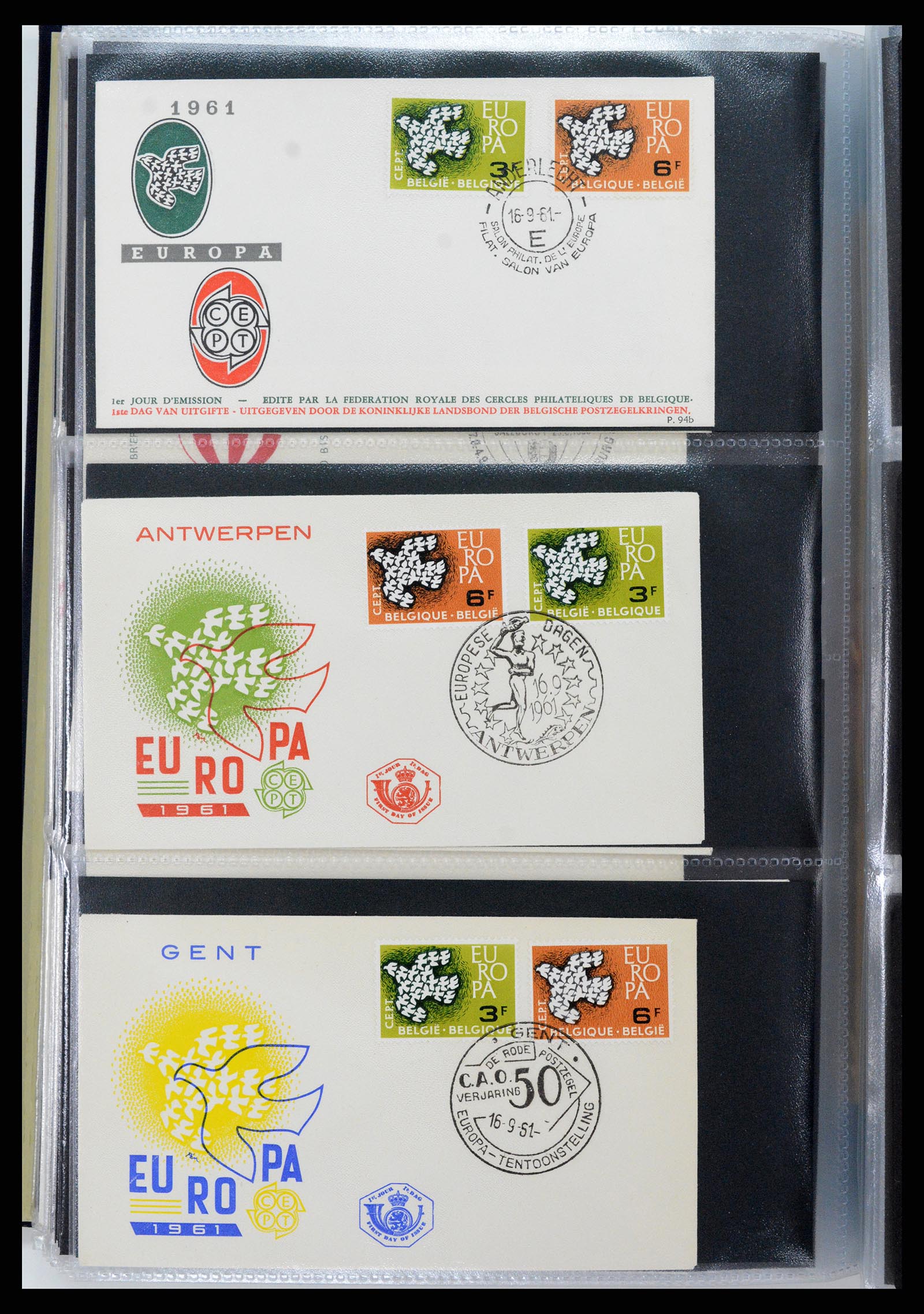 37694 045 - Postzegelverzameling 37694 Europa CEPT FDC's 1956-1970.