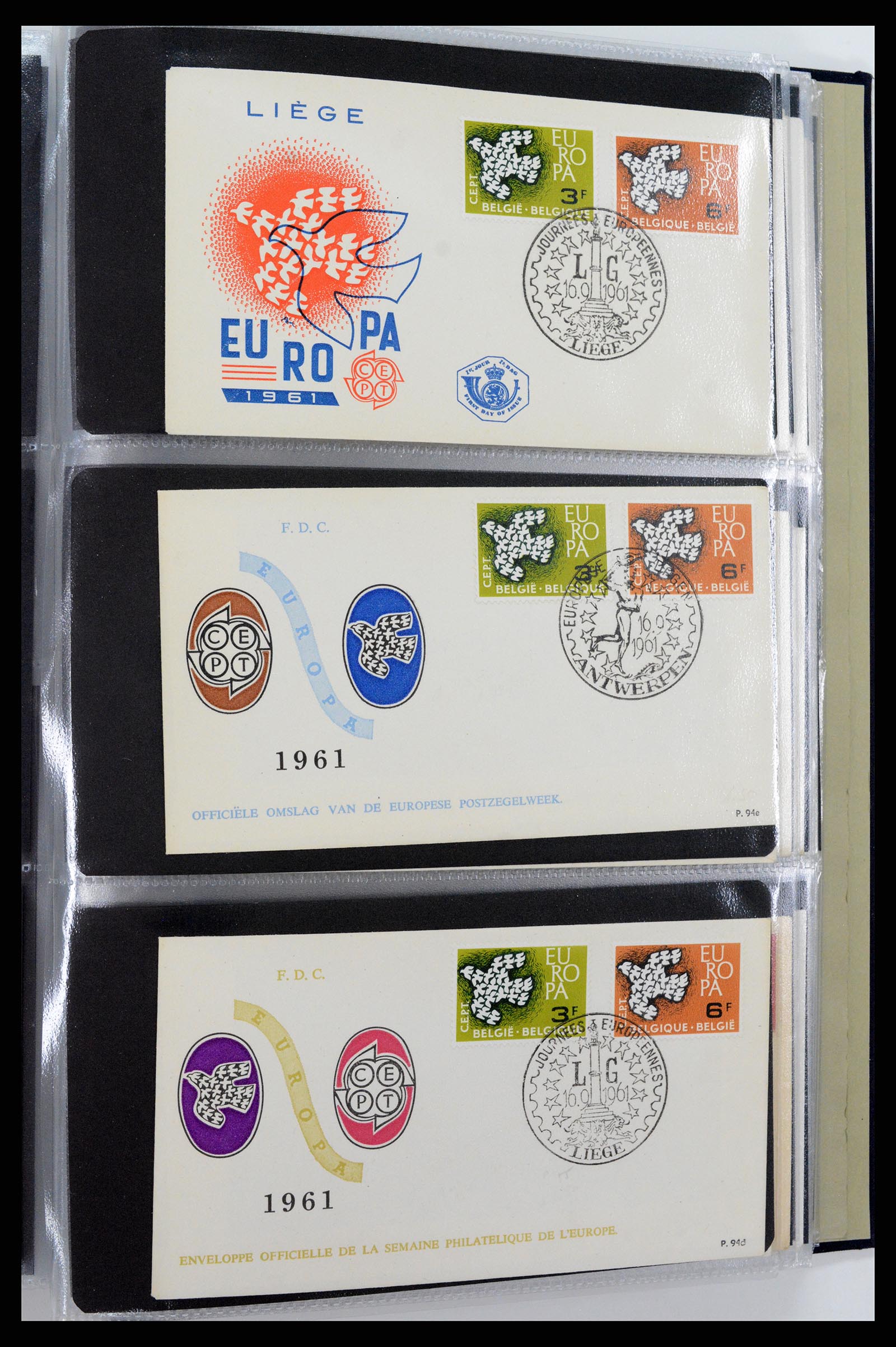 37694 046 - Postzegelverzameling 37694 Europa CEPT FDC's 1956-1970.