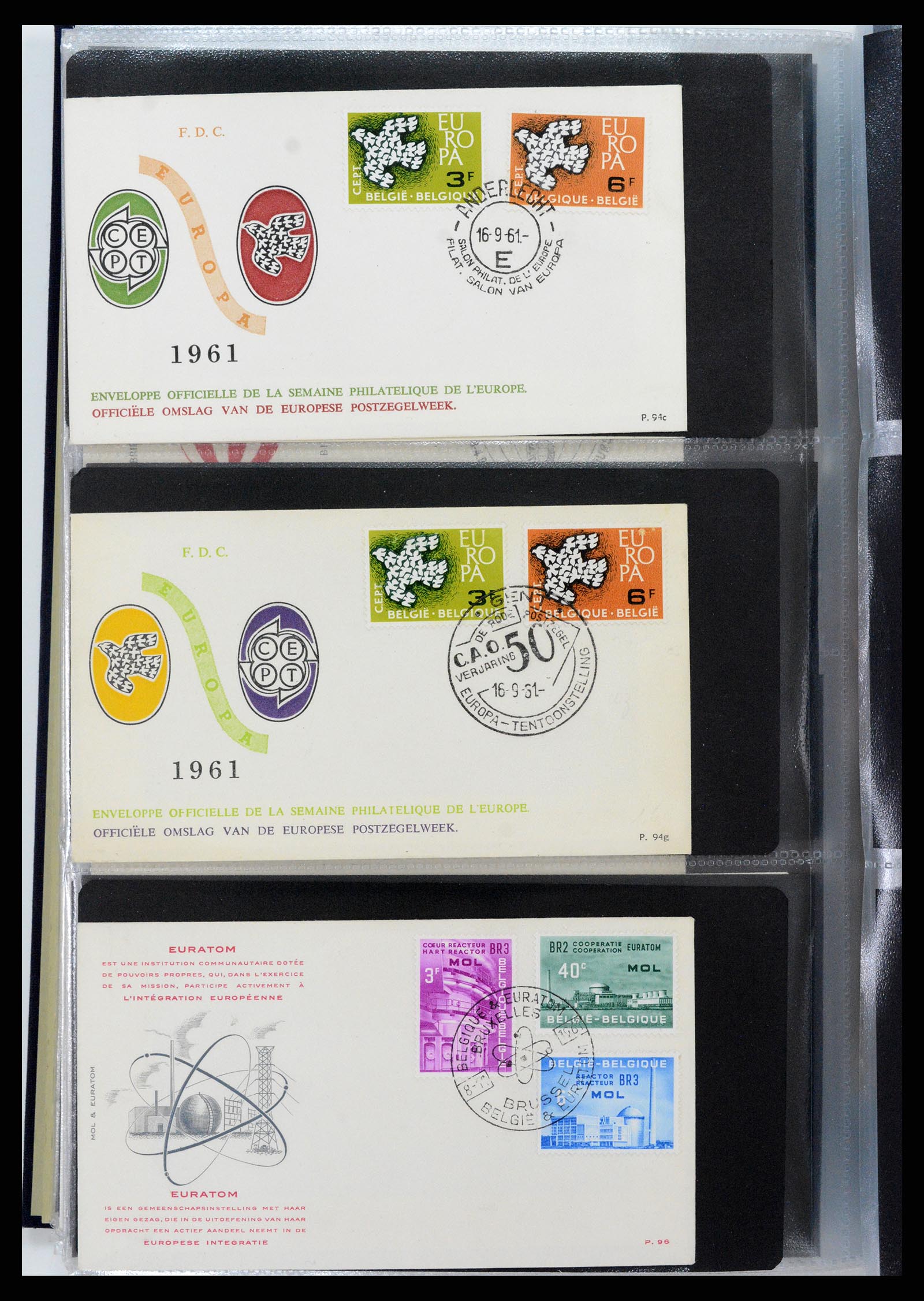 37694 047 - Postzegelverzameling 37694 Europa CEPT FDC's 1956-1970.