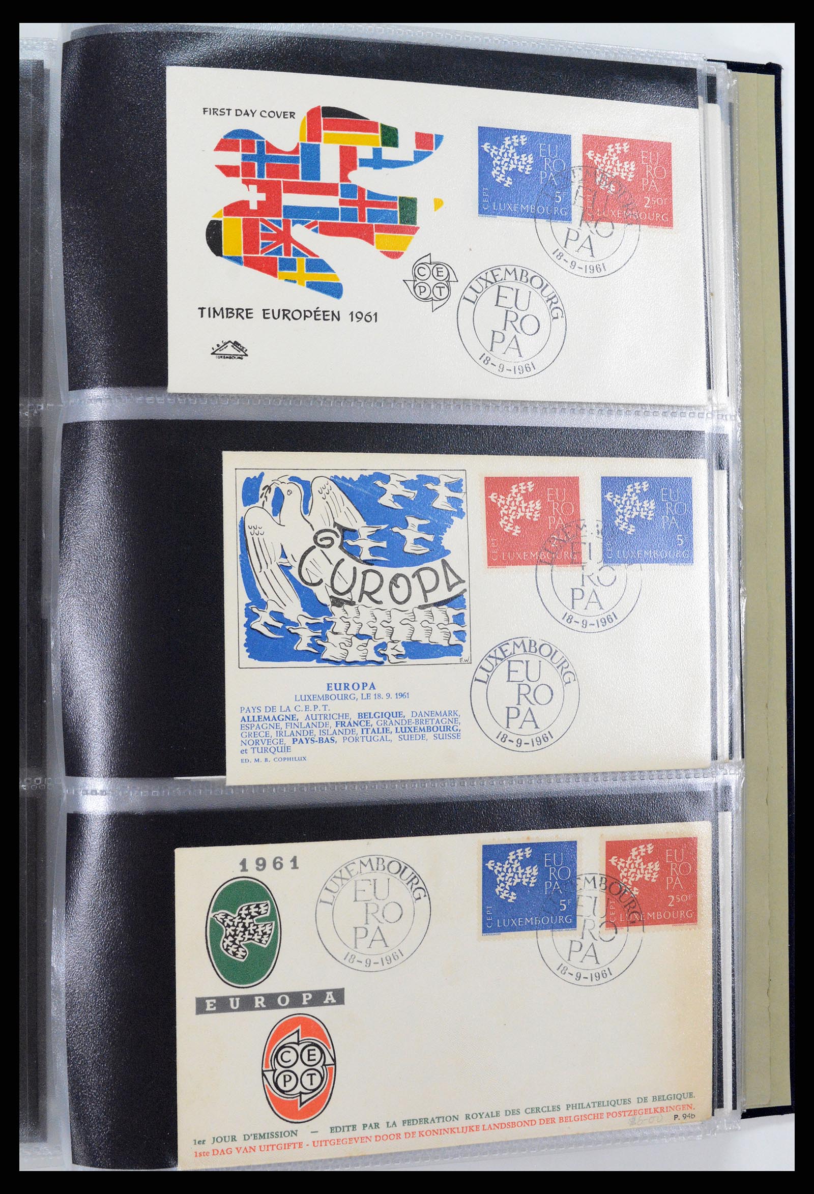 37694 048 - Postzegelverzameling 37694 Europa CEPT FDC's 1956-1970.
