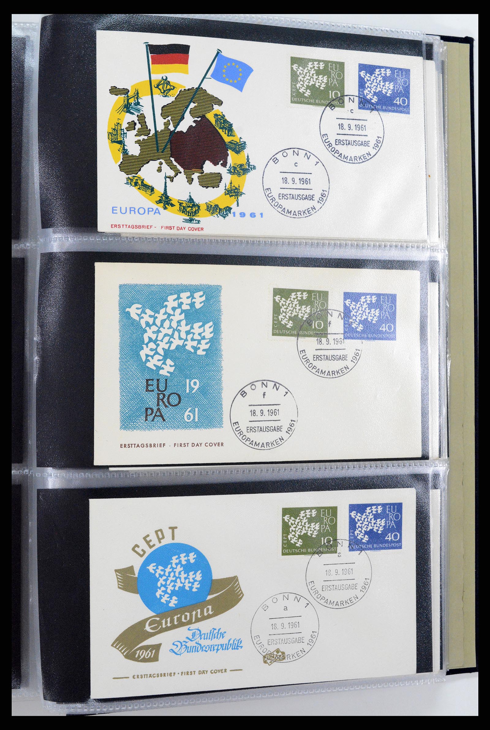 37694 050 - Postzegelverzameling 37694 Europa CEPT FDC's 1956-1970.