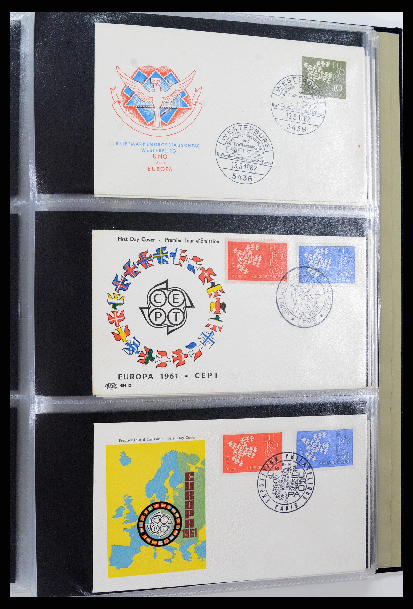 37694 052 - Postzegelverzameling 37694 Europa CEPT FDC's 1956-1970.