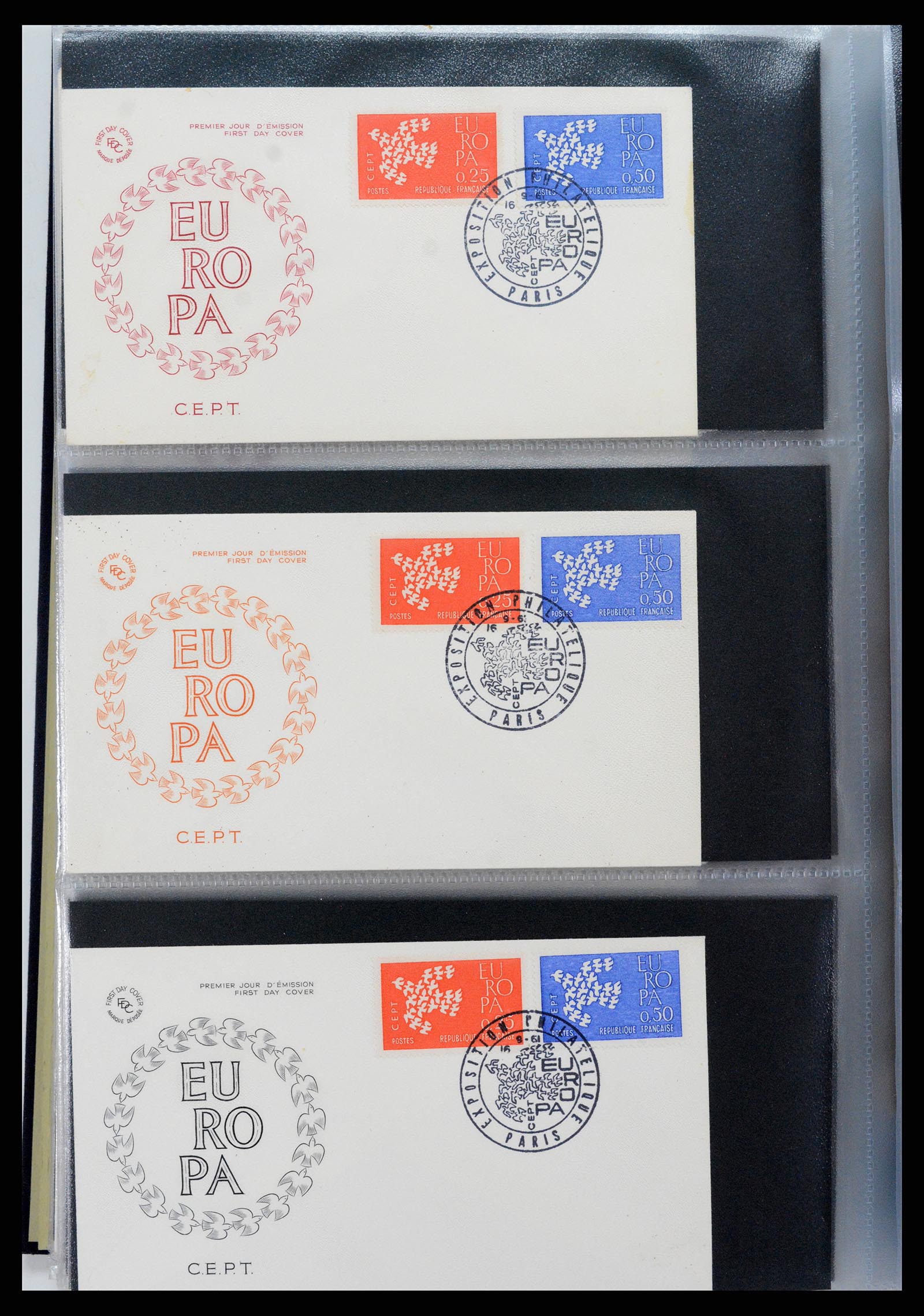 37694 053 - Postzegelverzameling 37694 Europa CEPT FDC's 1956-1970.