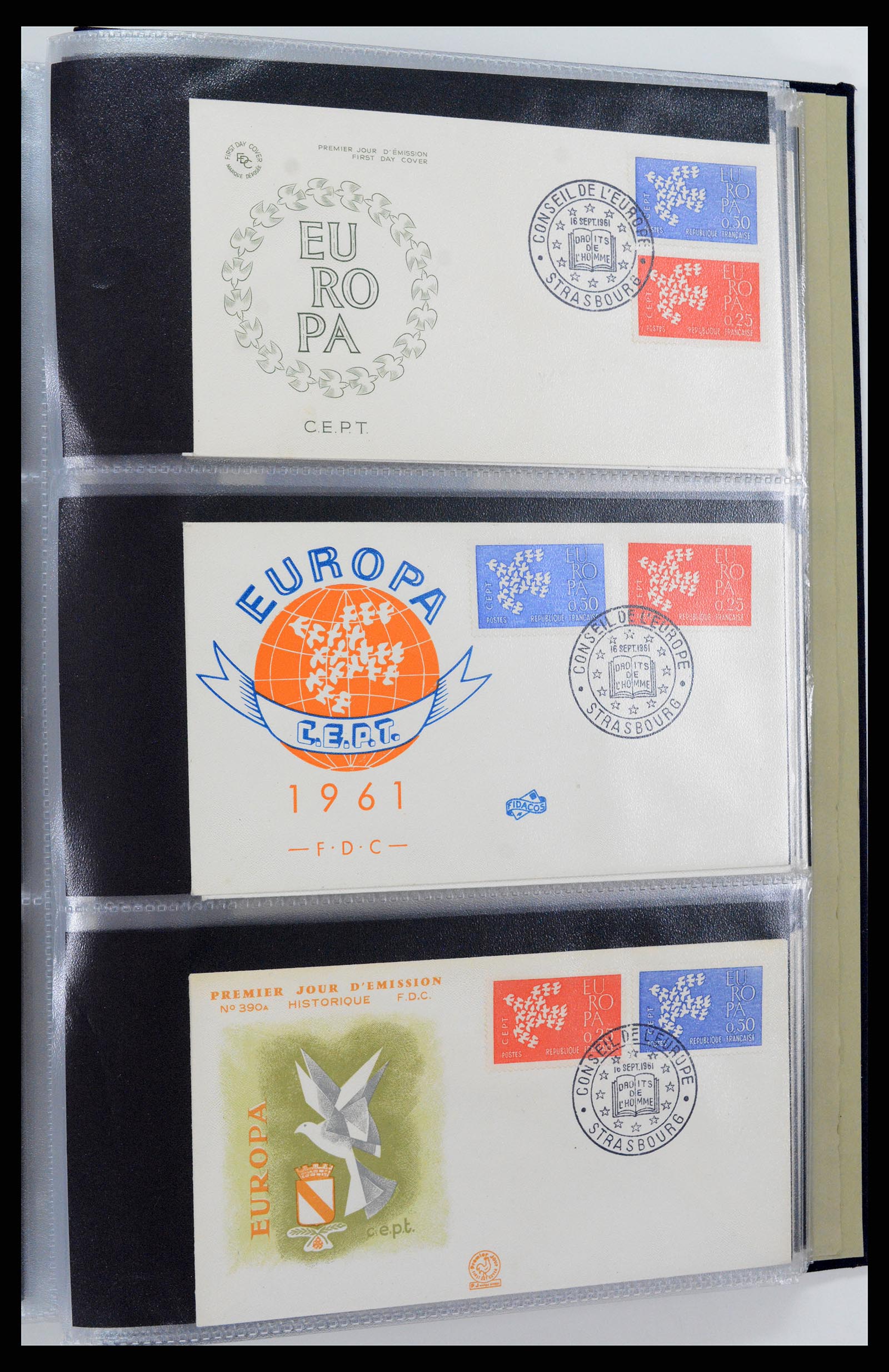 37694 054 - Postzegelverzameling 37694 Europa CEPT FDC's 1956-1970.