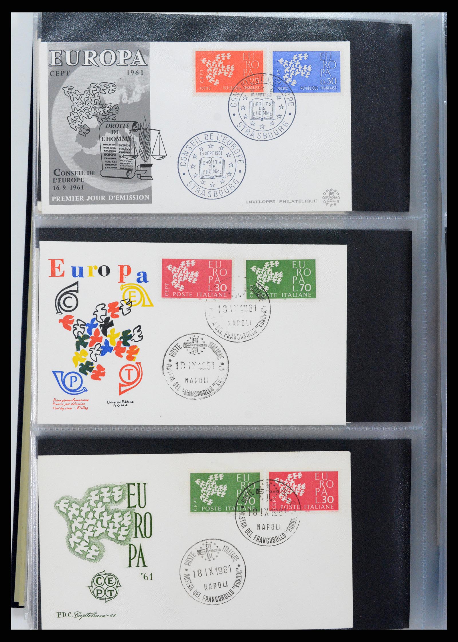 37694 055 - Postzegelverzameling 37694 Europa CEPT FDC's 1956-1970.