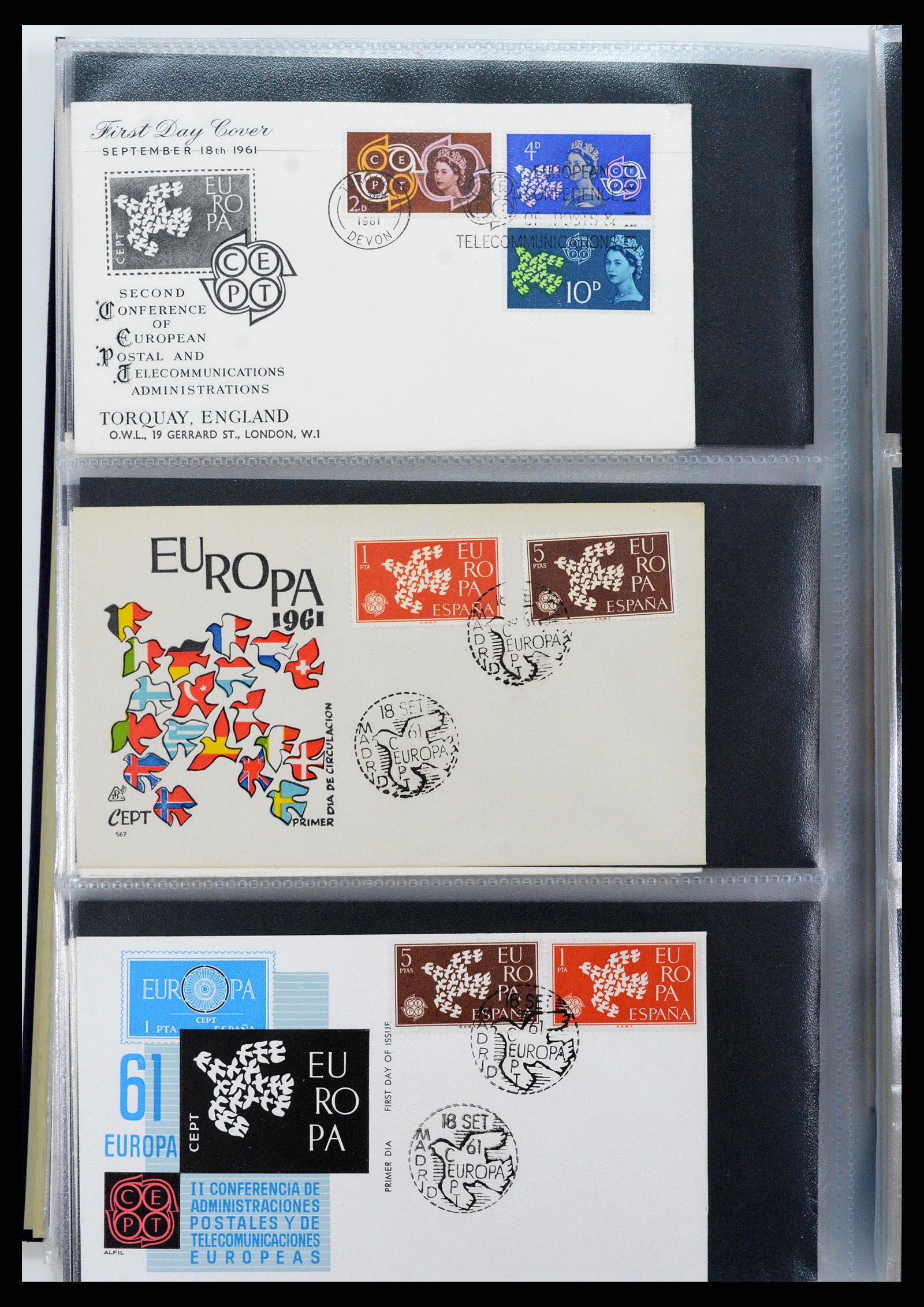 37694 057 - Postzegelverzameling 37694 Europa CEPT FDC's 1956-1970.