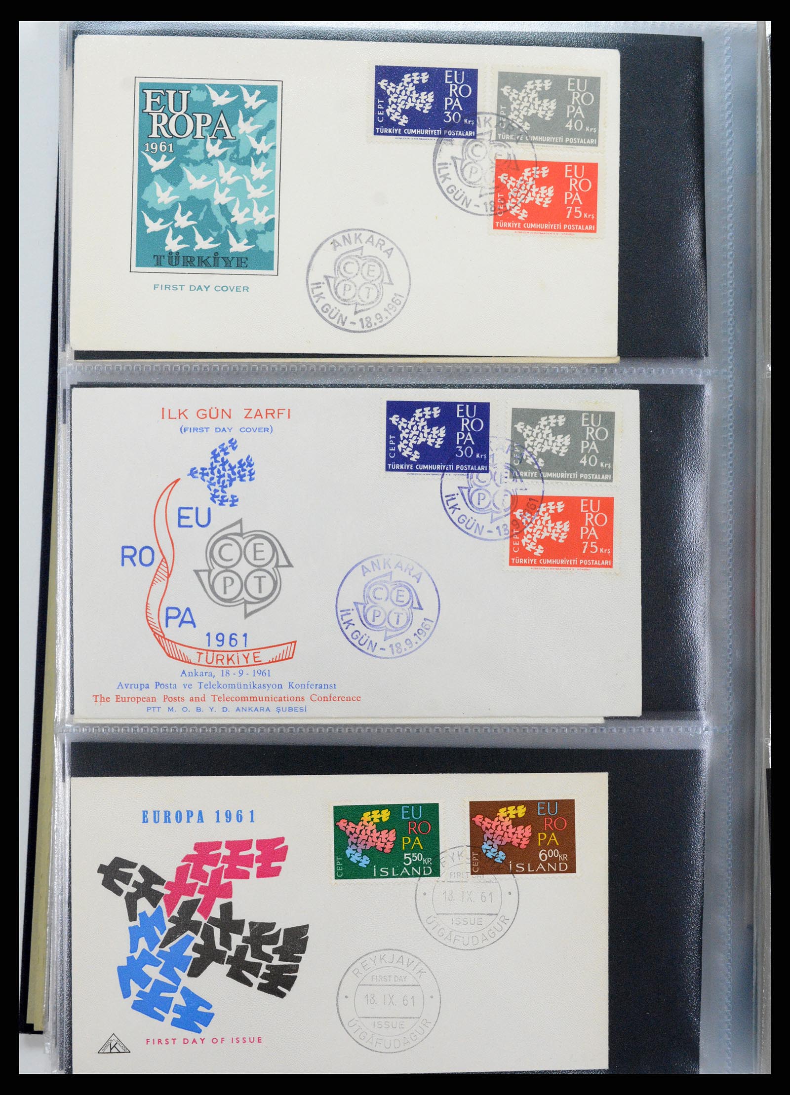 37694 059 - Postzegelverzameling 37694 Europa CEPT FDC's 1956-1970.