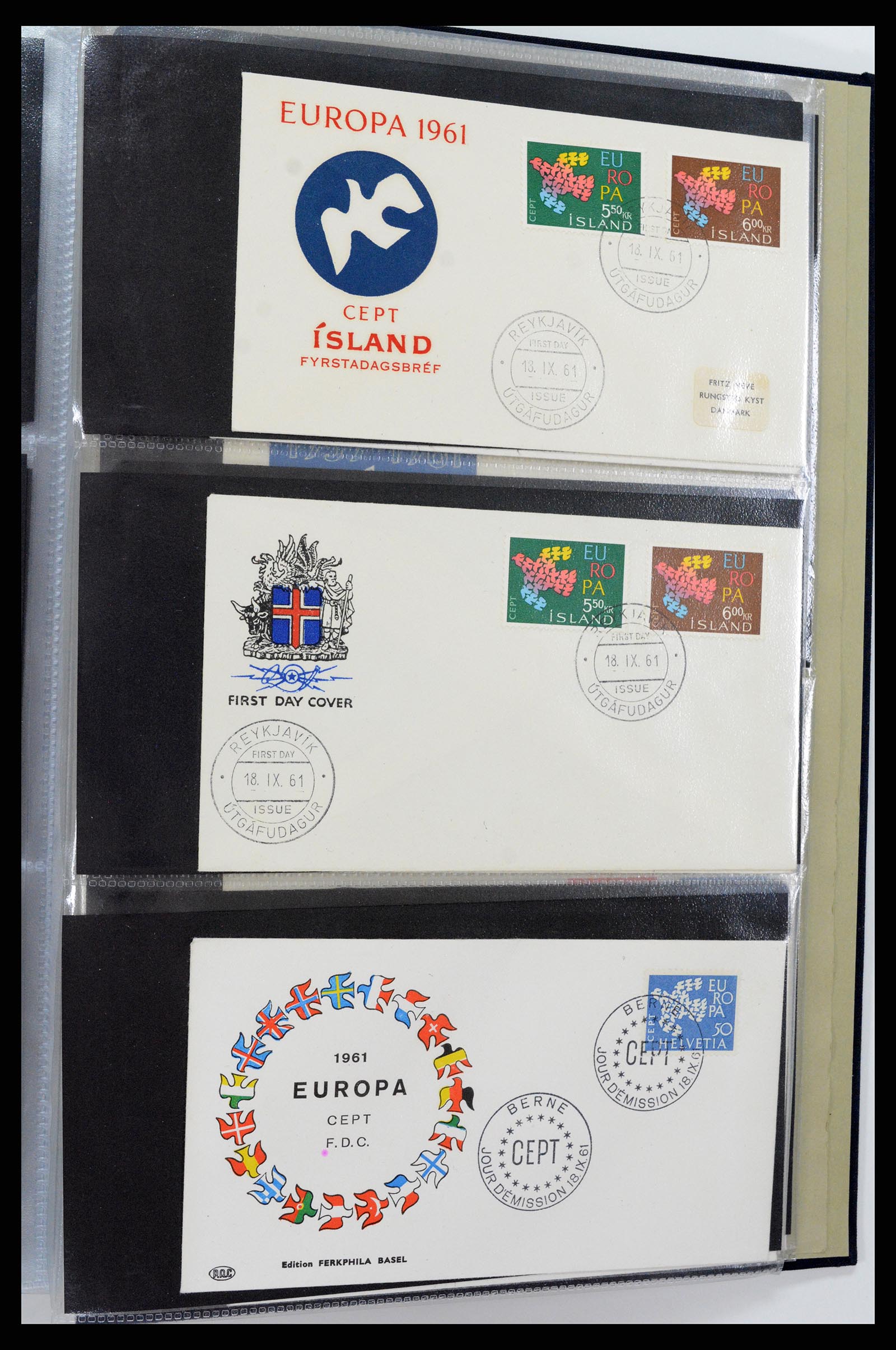 37694 060 - Postzegelverzameling 37694 Europa CEPT FDC's 1956-1970.