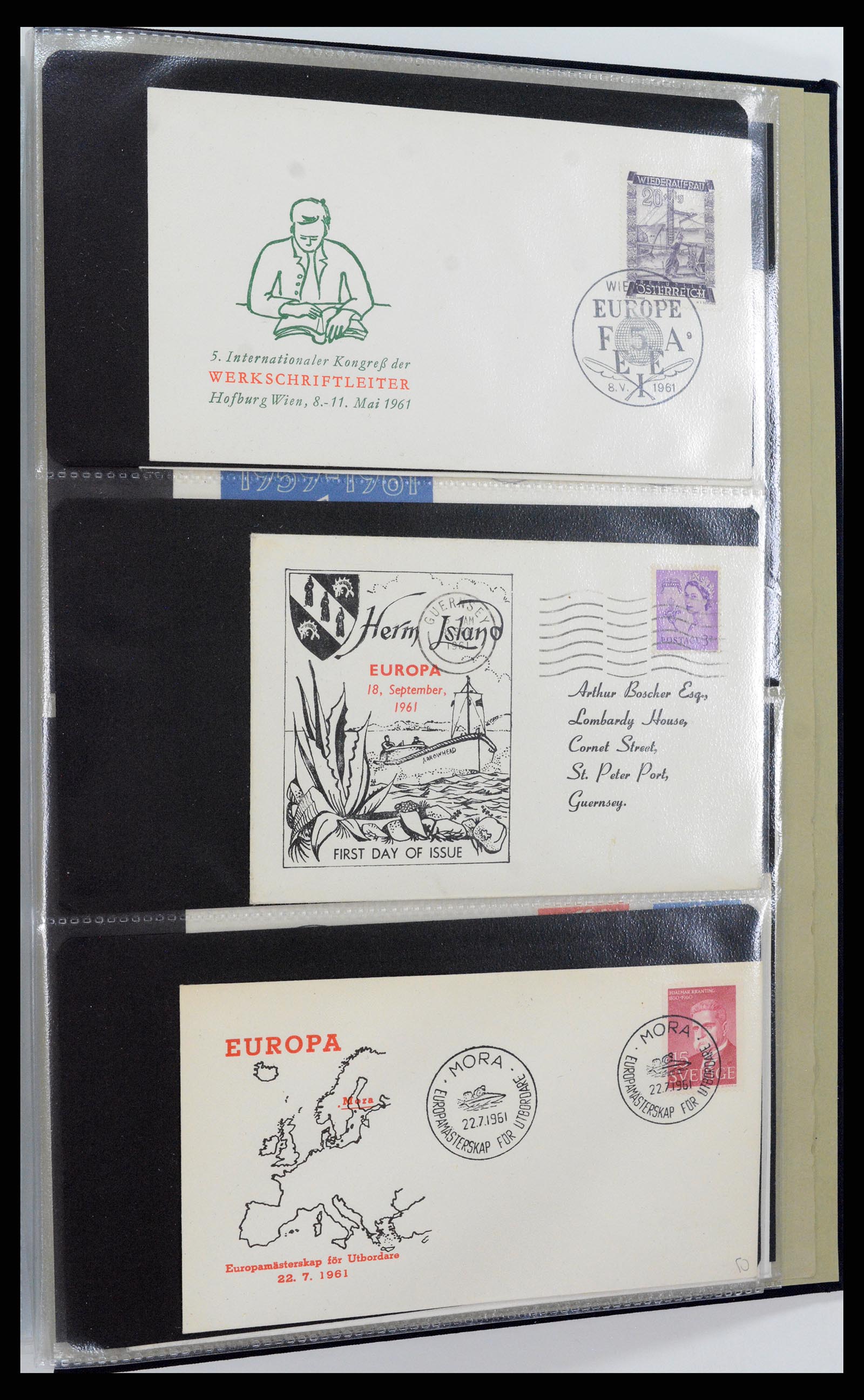 37694 062 - Postzegelverzameling 37694 Europa CEPT FDC's 1956-1970.
