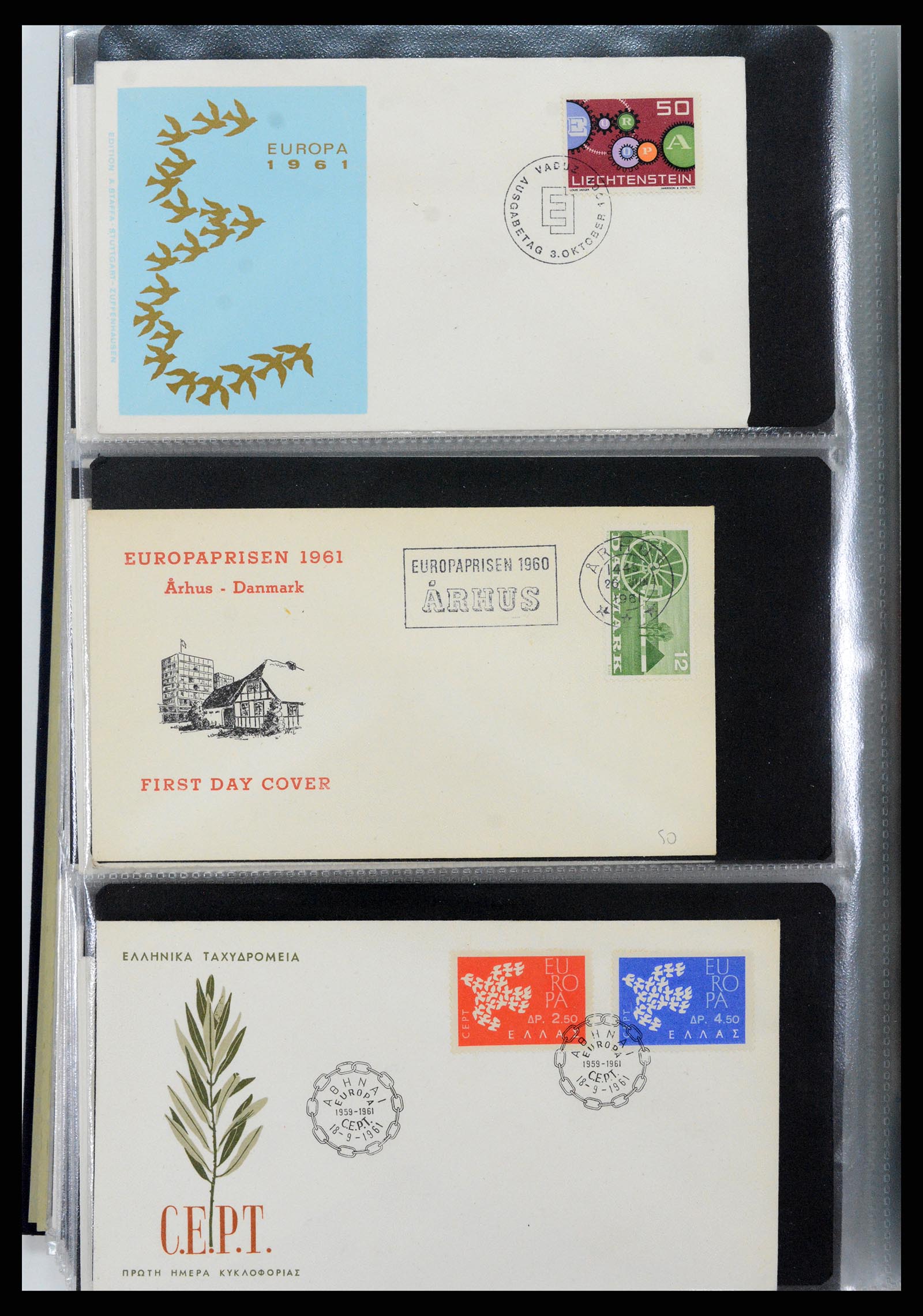 37694 063 - Postzegelverzameling 37694 Europa CEPT FDC's 1956-1970.