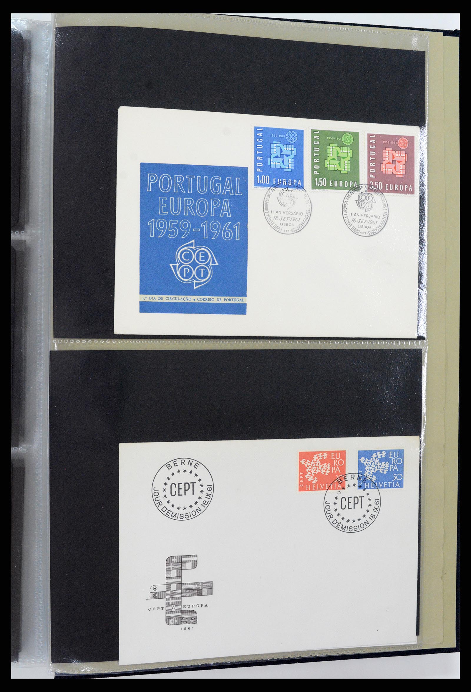 37694 064 - Postzegelverzameling 37694 Europa CEPT FDC's 1956-1970.