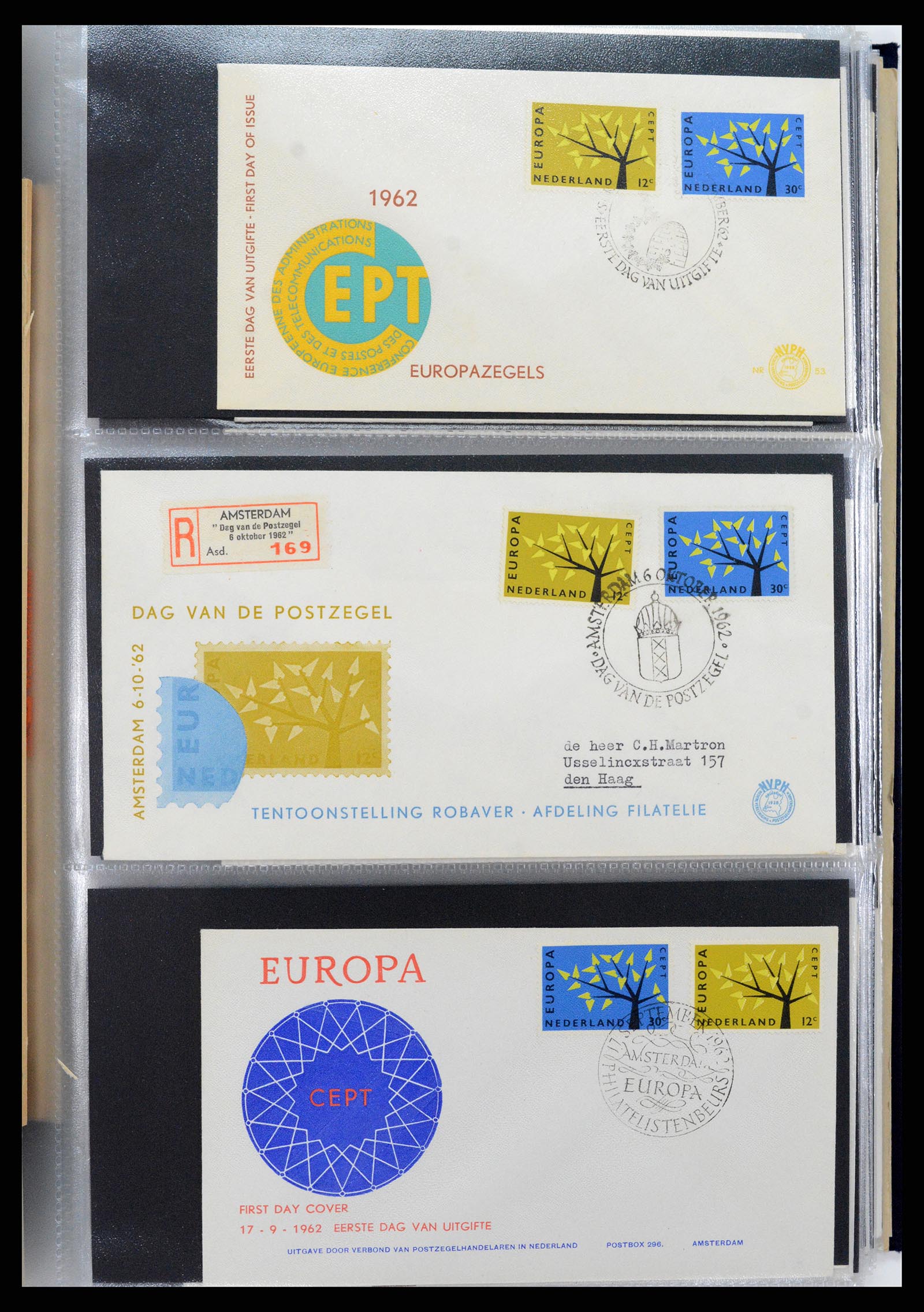 37694 066 - Postzegelverzameling 37694 Europa CEPT FDC's 1956-1970.