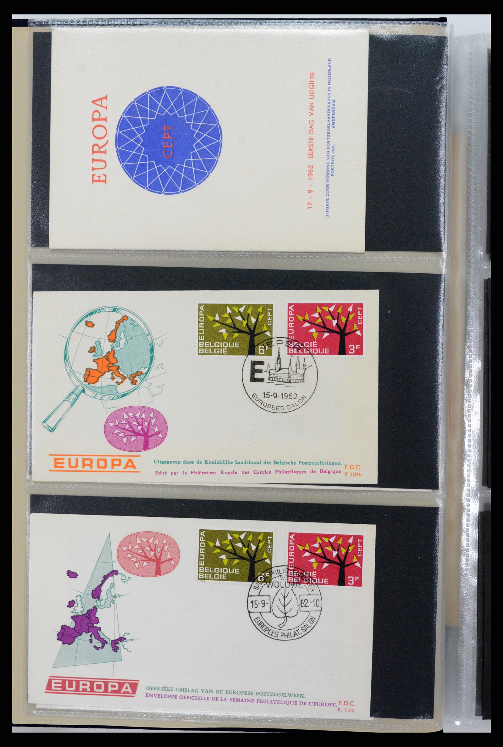 37694 067 - Postzegelverzameling 37694 Europa CEPT FDC's 1956-1970.