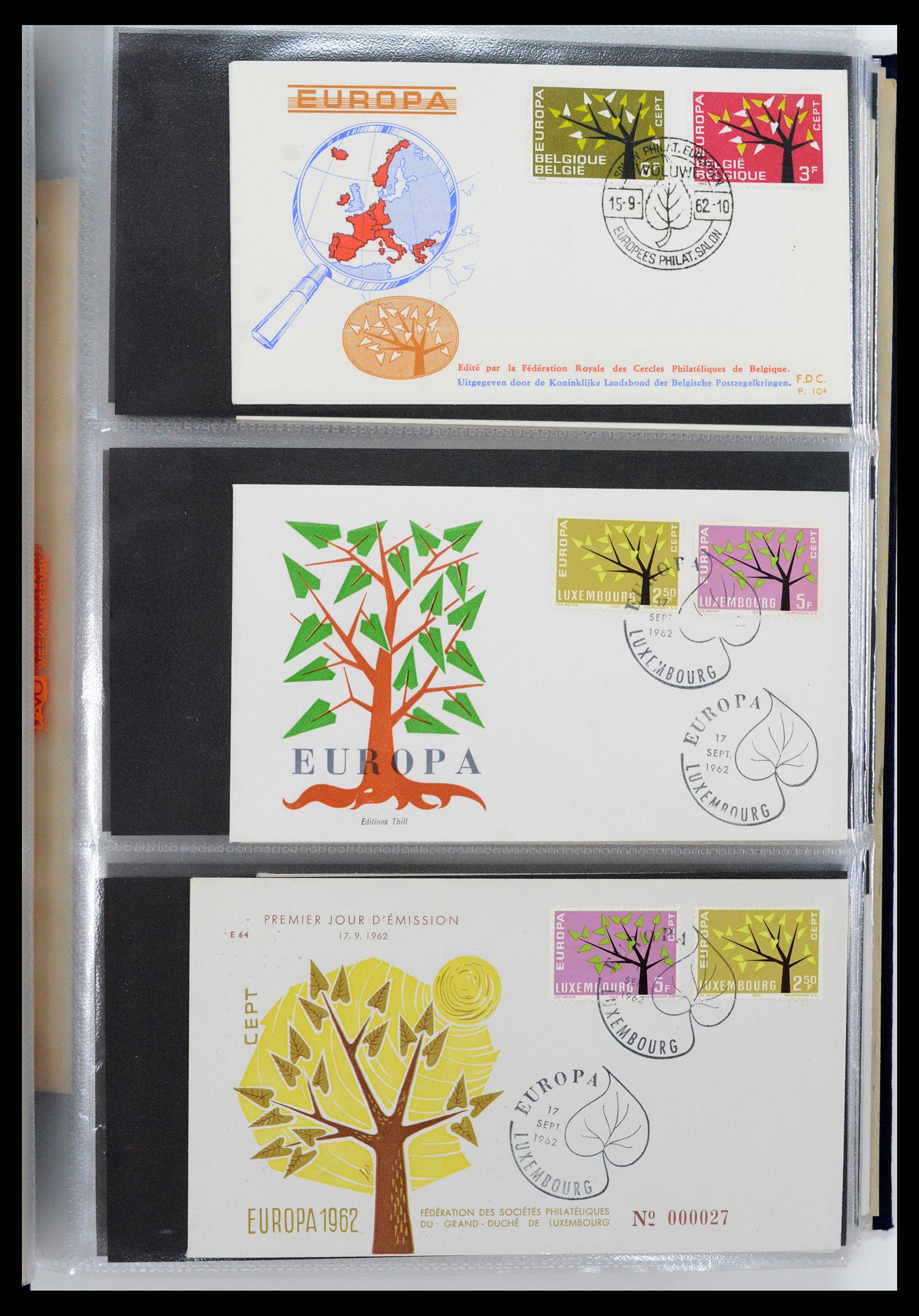 37694 068 - Postzegelverzameling 37694 Europa CEPT FDC's 1956-1970.