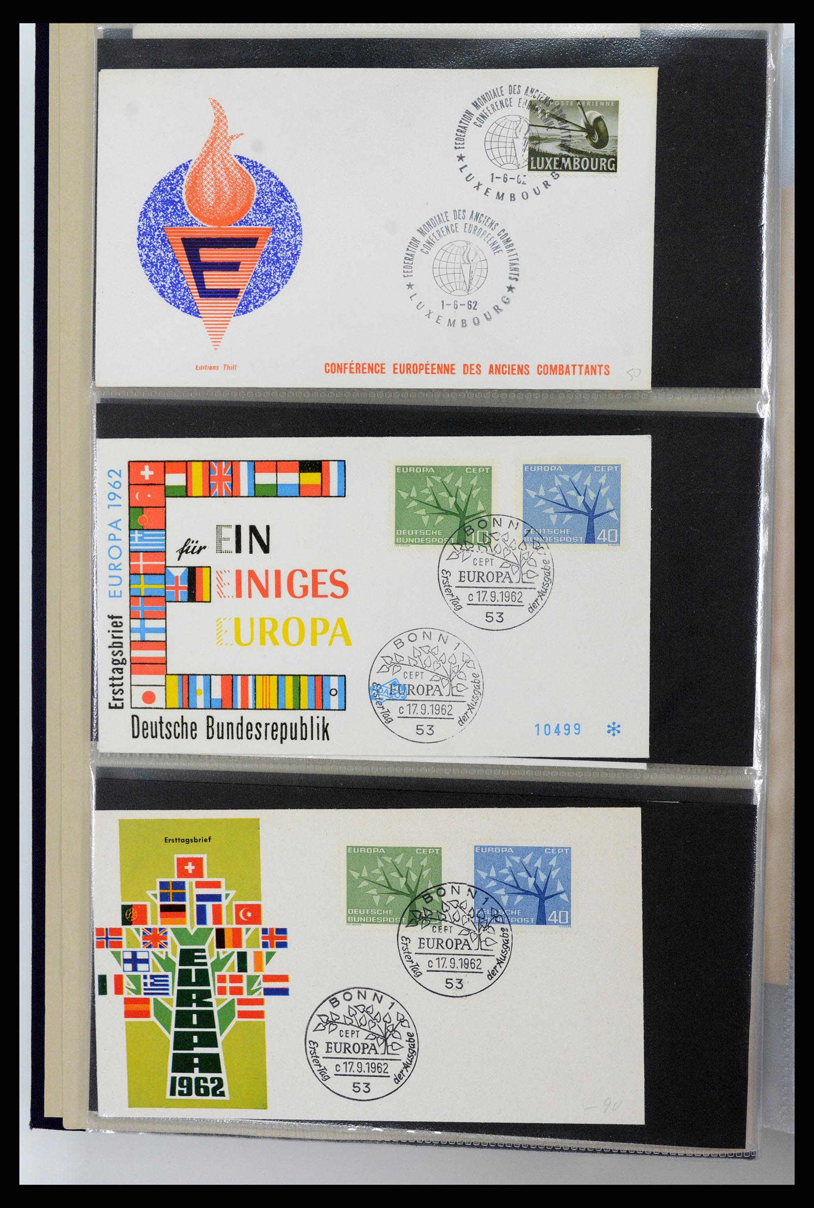 37694 070 - Postzegelverzameling 37694 Europa CEPT FDC's 1956-1970.