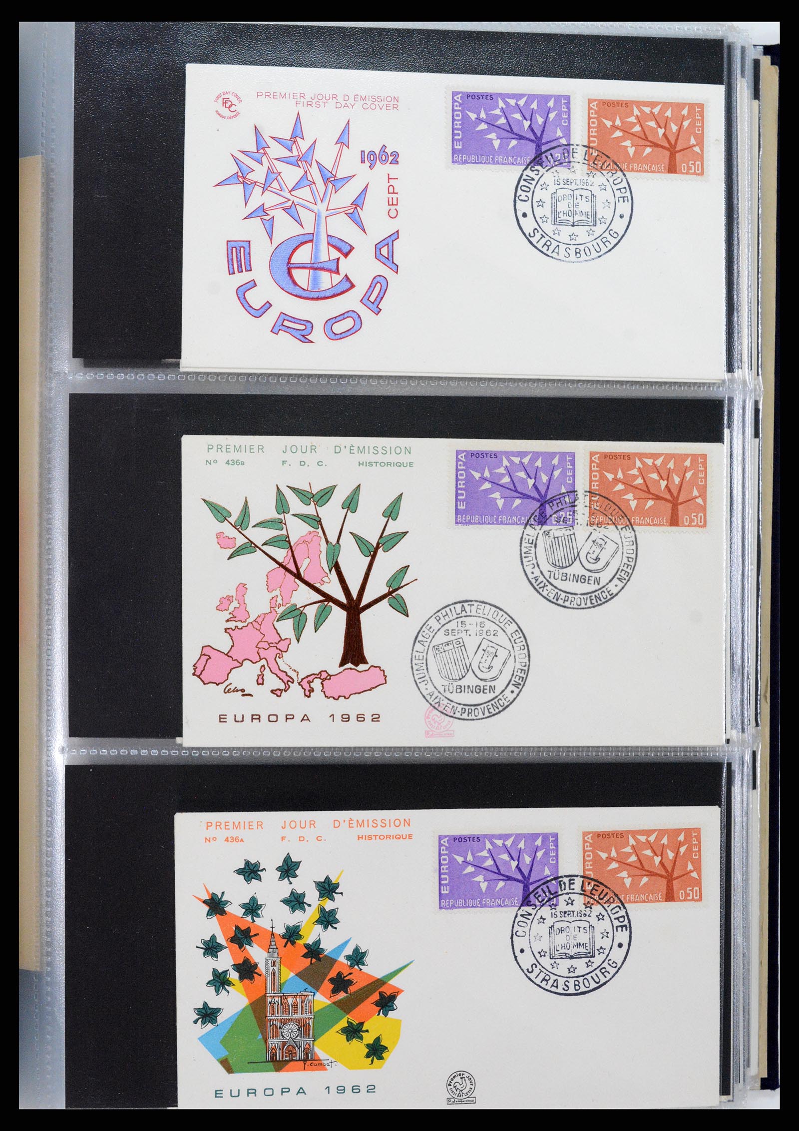 37694 072 - Postzegelverzameling 37694 Europa CEPT FDC's 1956-1970.