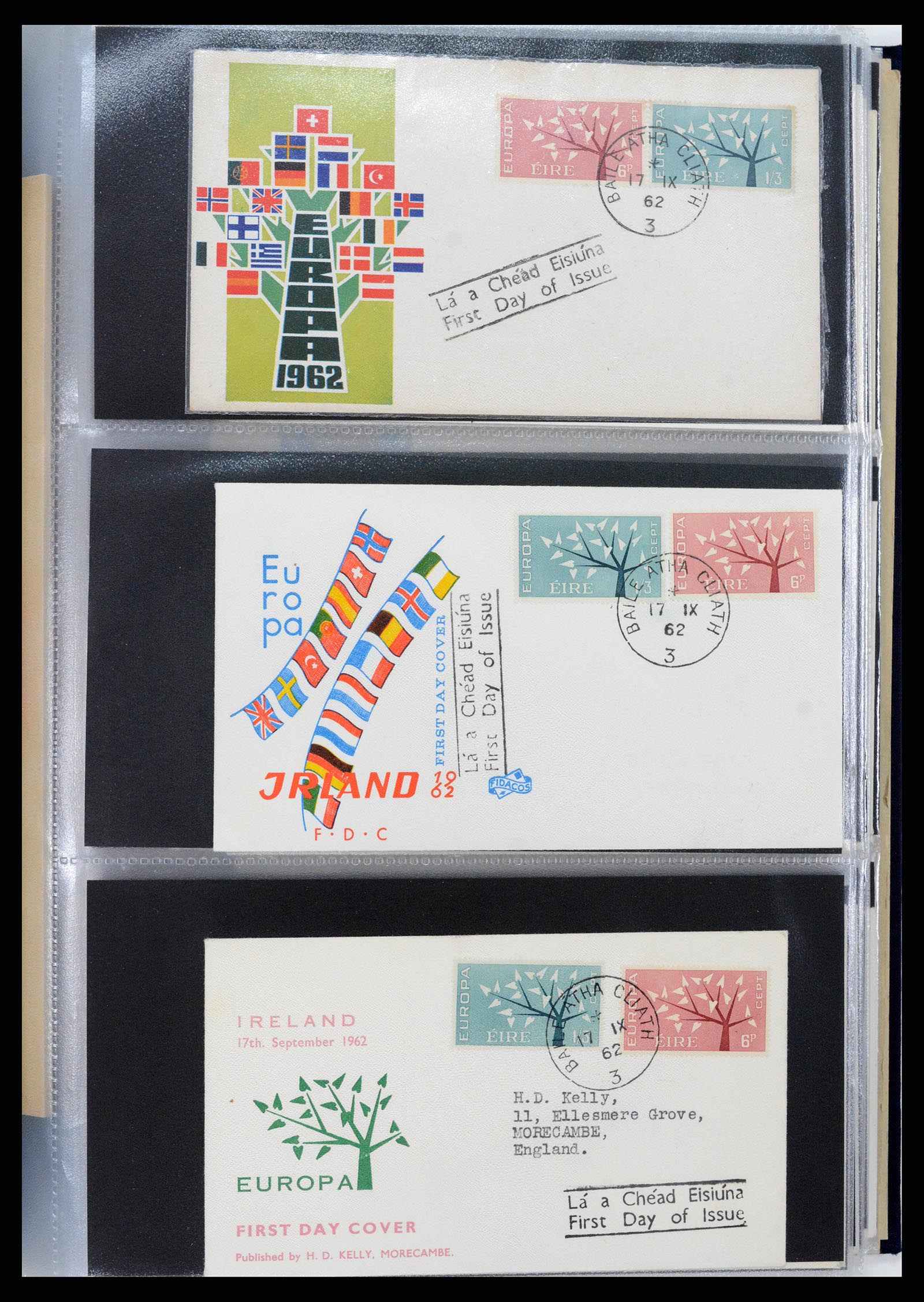 37694 073 - Postzegelverzameling 37694 Europa CEPT FDC's 1956-1970.