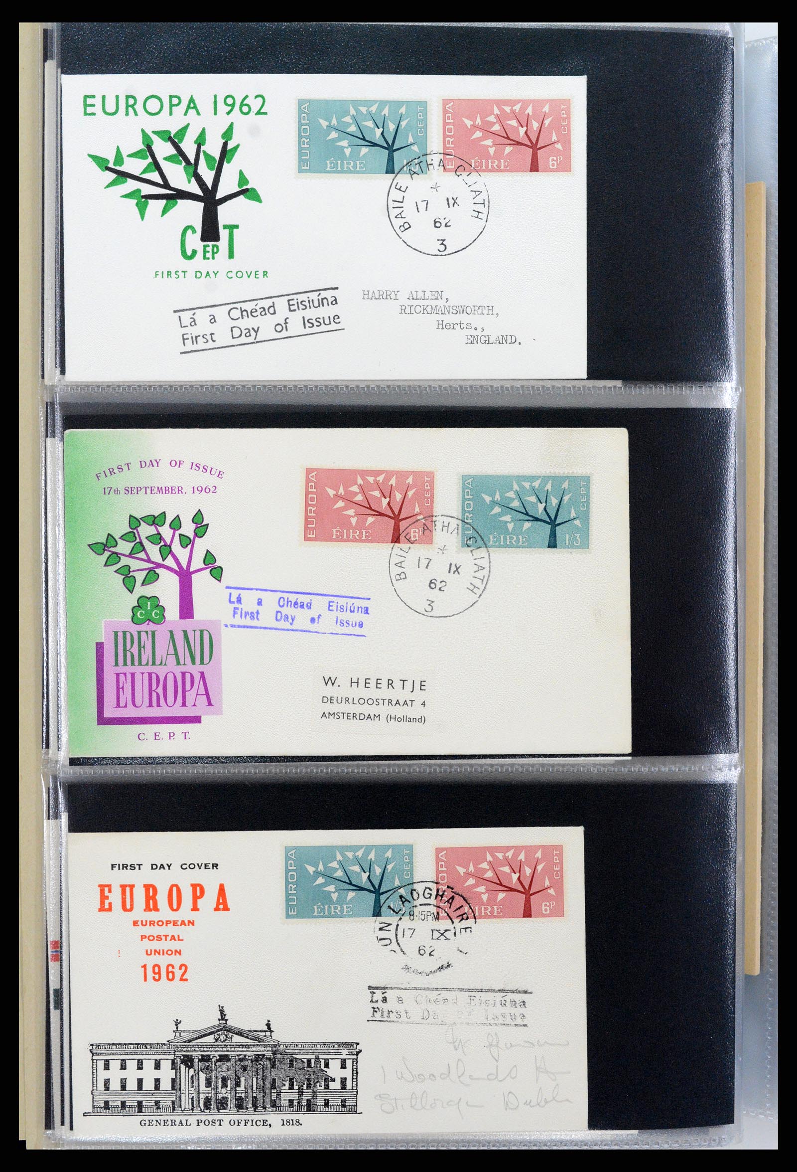 37694 075 - Postzegelverzameling 37694 Europa CEPT FDC's 1956-1970.