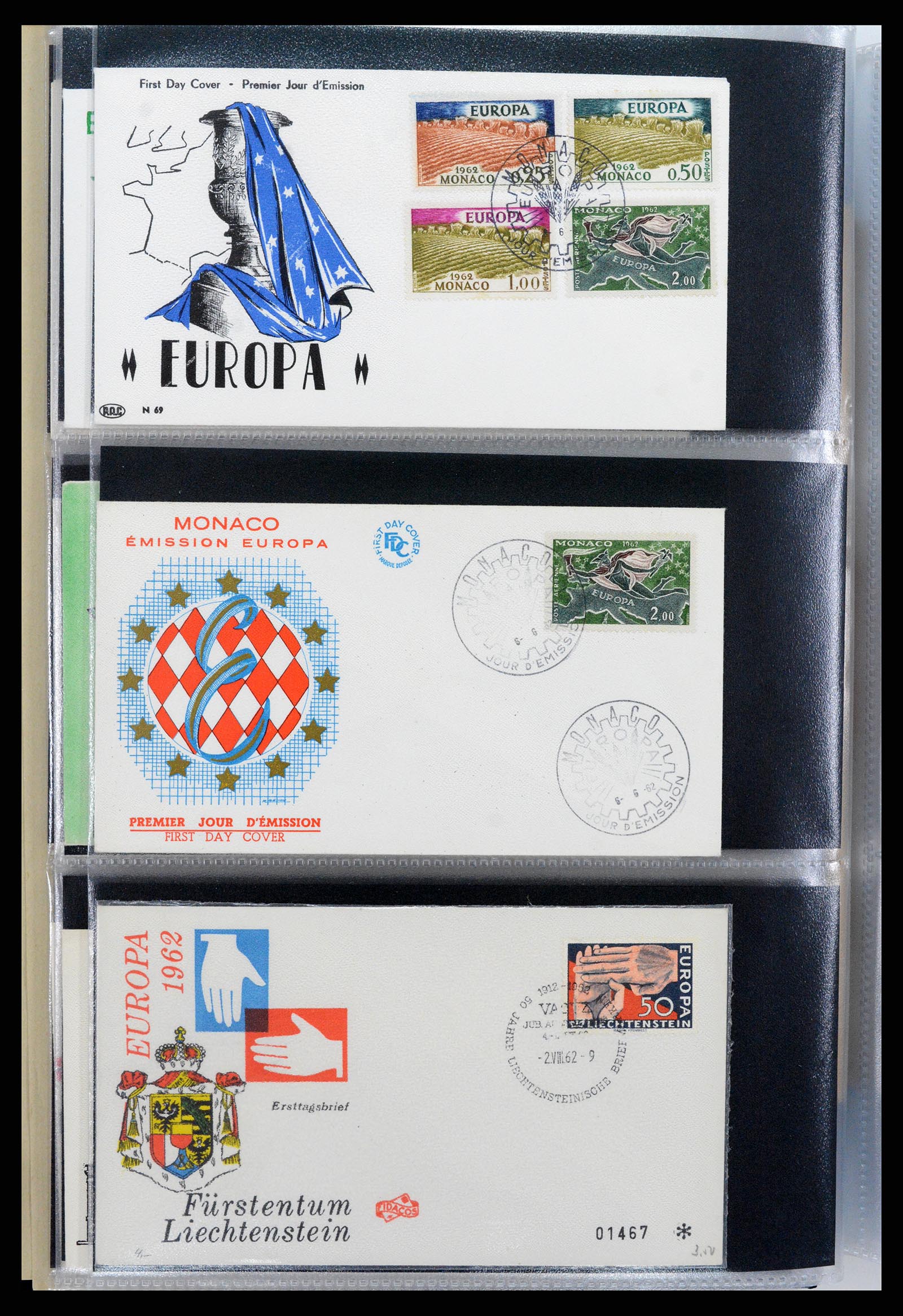 37694 077 - Postzegelverzameling 37694 Europa CEPT FDC's 1956-1970.