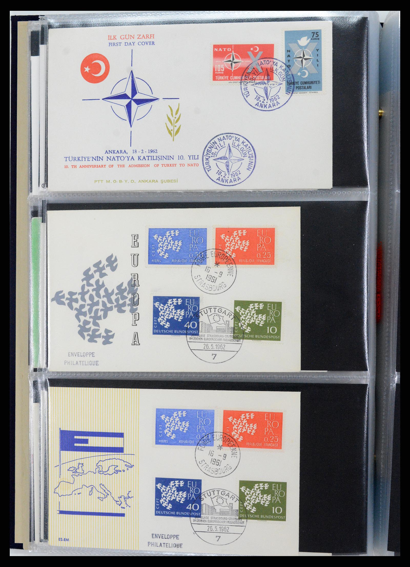37694 083 - Postzegelverzameling 37694 Europa CEPT FDC's 1956-1970.