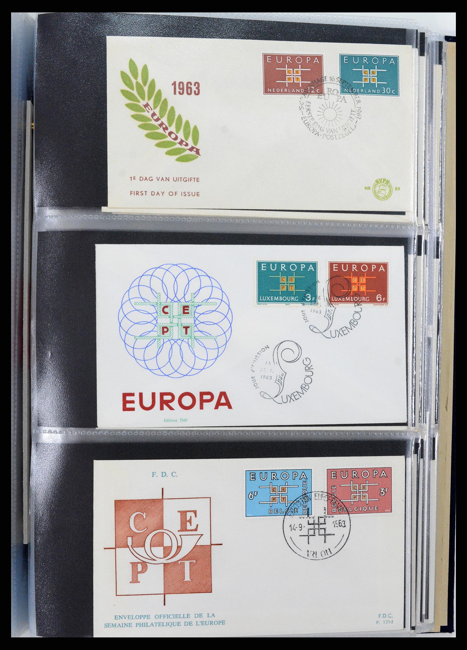 37694 086 - Postzegelverzameling 37694 Europa CEPT FDC's 1956-1970.