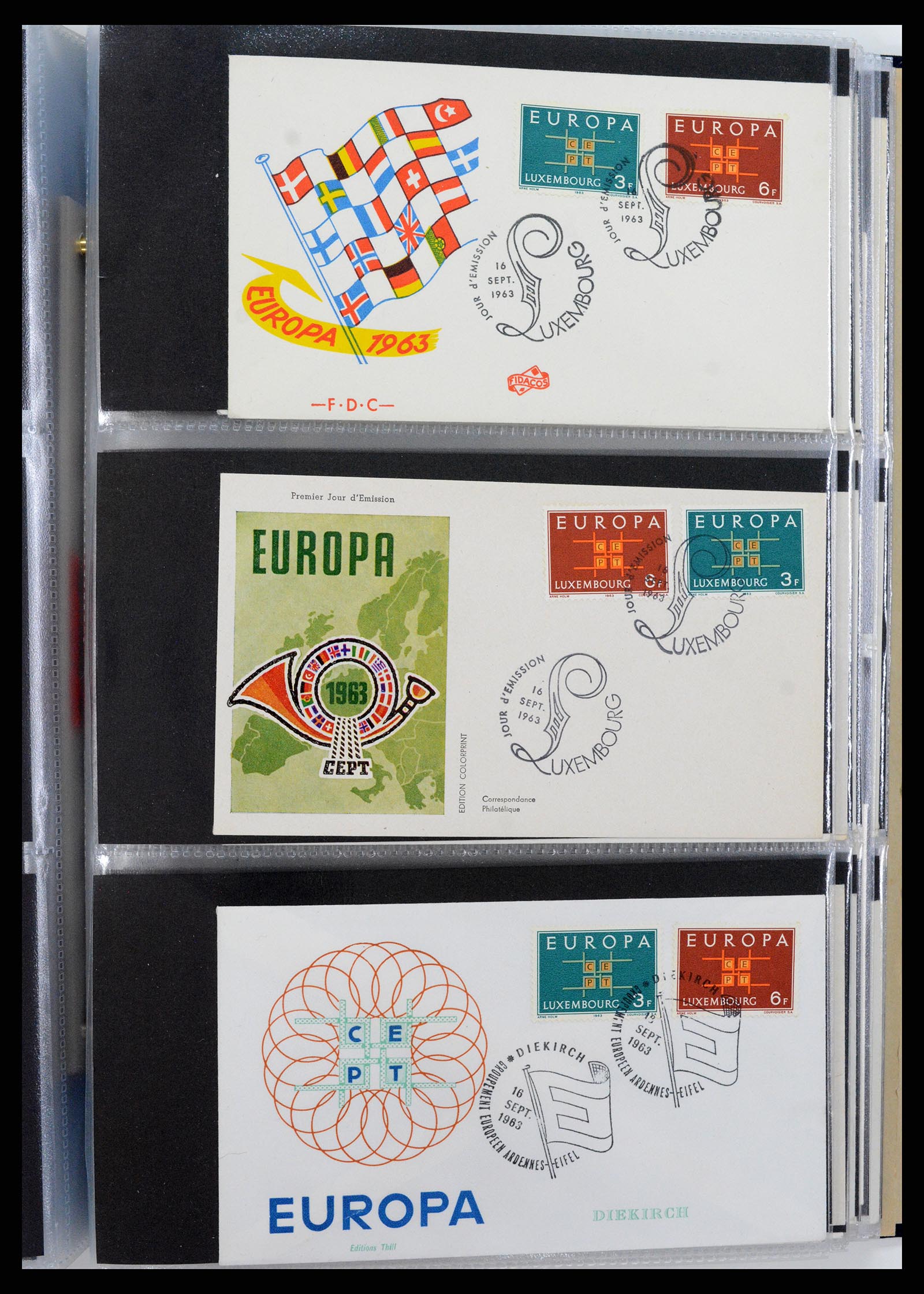 37694 088 - Postzegelverzameling 37694 Europa CEPT FDC's 1956-1970.