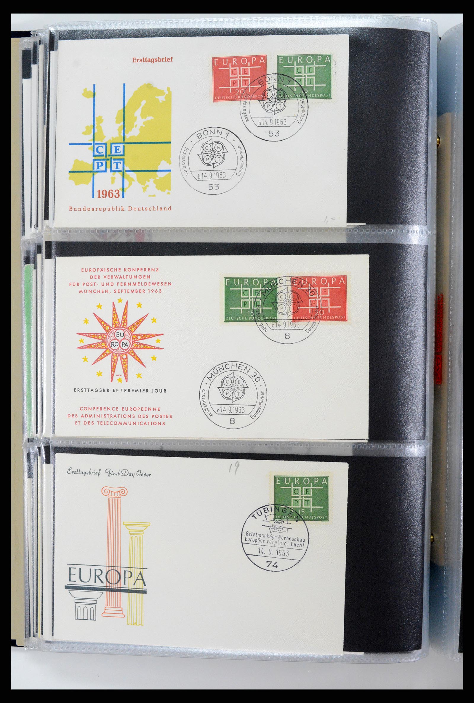 37694 092 - Postzegelverzameling 37694 Europa CEPT FDC's 1956-1970.