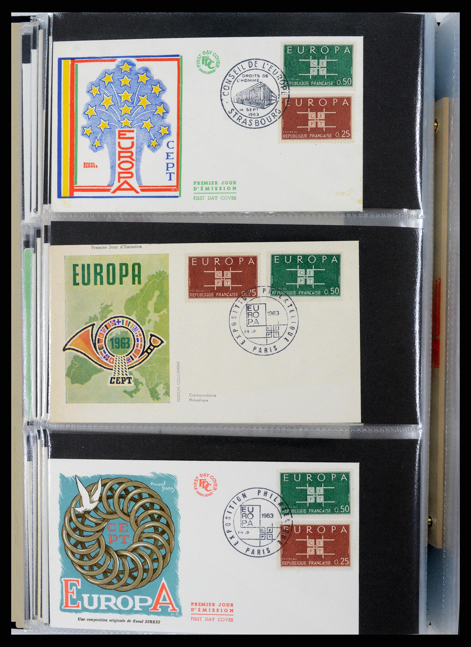 37694 093 - Postzegelverzameling 37694 Europa CEPT FDC's 1956-1970.