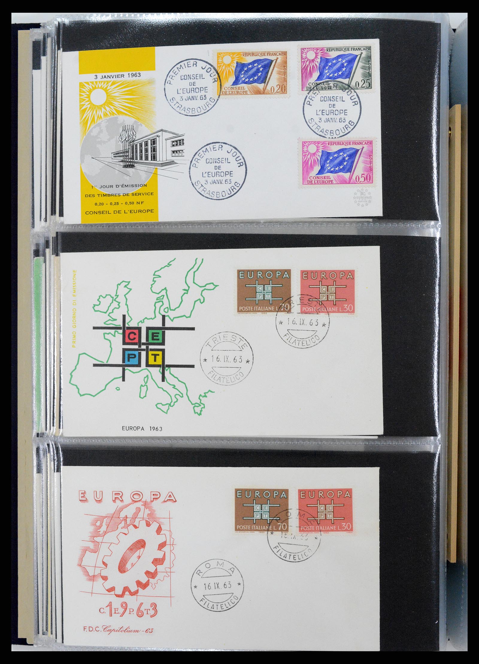 37694 095 - Postzegelverzameling 37694 Europa CEPT FDC's 1956-1970.