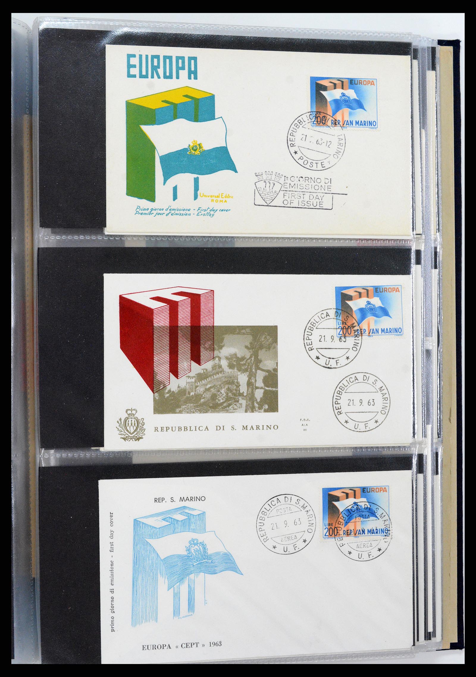 37694 098 - Postzegelverzameling 37694 Europa CEPT FDC's 1956-1970.