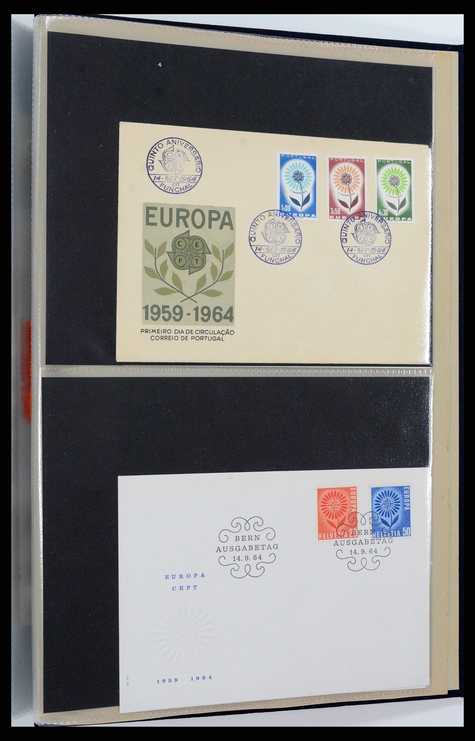 37694 121 - Postzegelverzameling 37694 Europa CEPT FDC's 1956-1970.