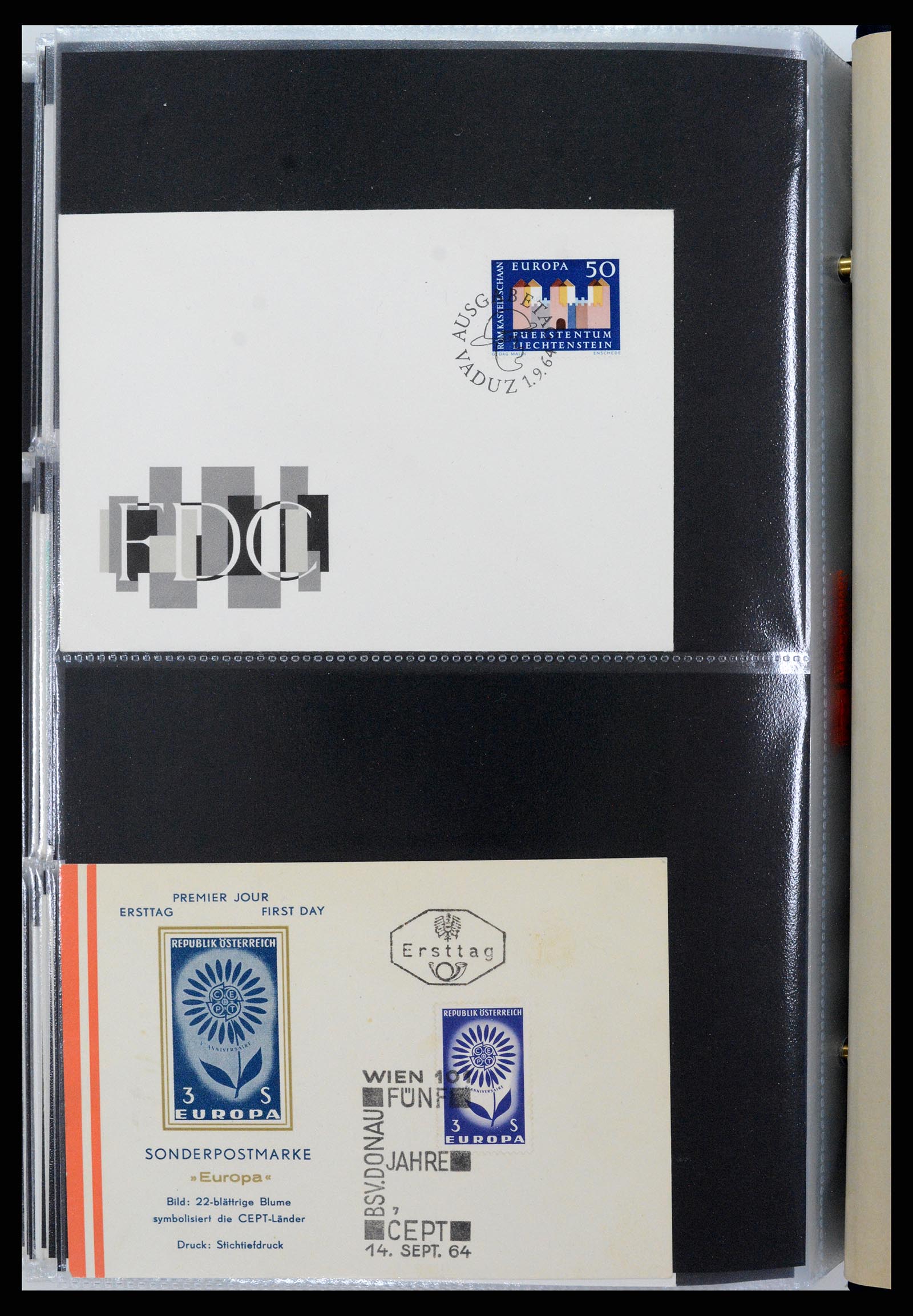 37694 122 - Postzegelverzameling 37694 Europa CEPT FDC's 1956-1970.