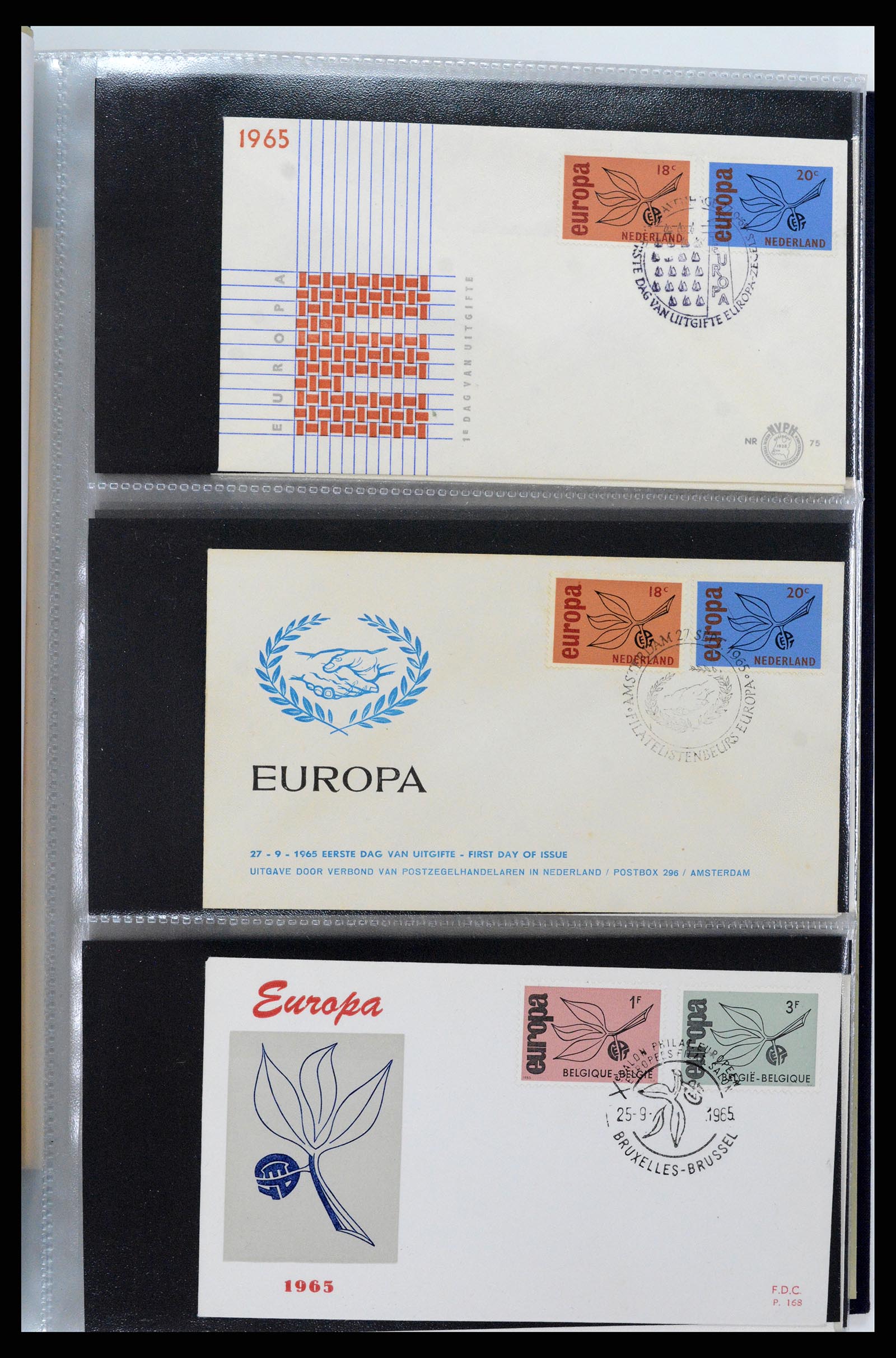37694 123 - Postzegelverzameling 37694 Europa CEPT FDC's 1956-1970.