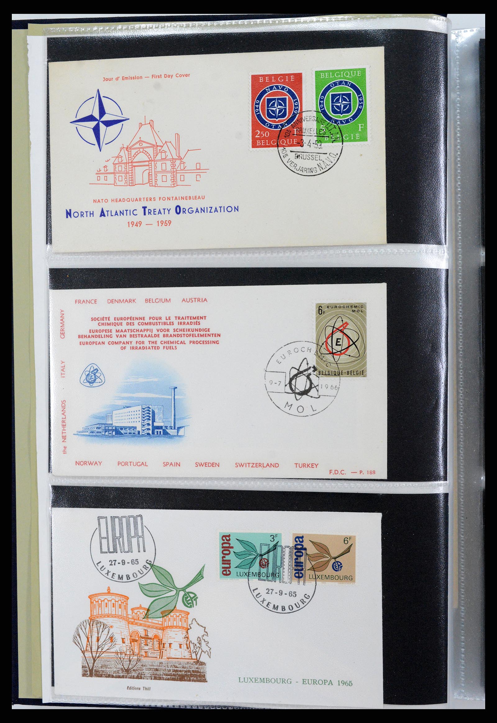 37694 124 - Postzegelverzameling 37694 Europa CEPT FDC's 1956-1970.