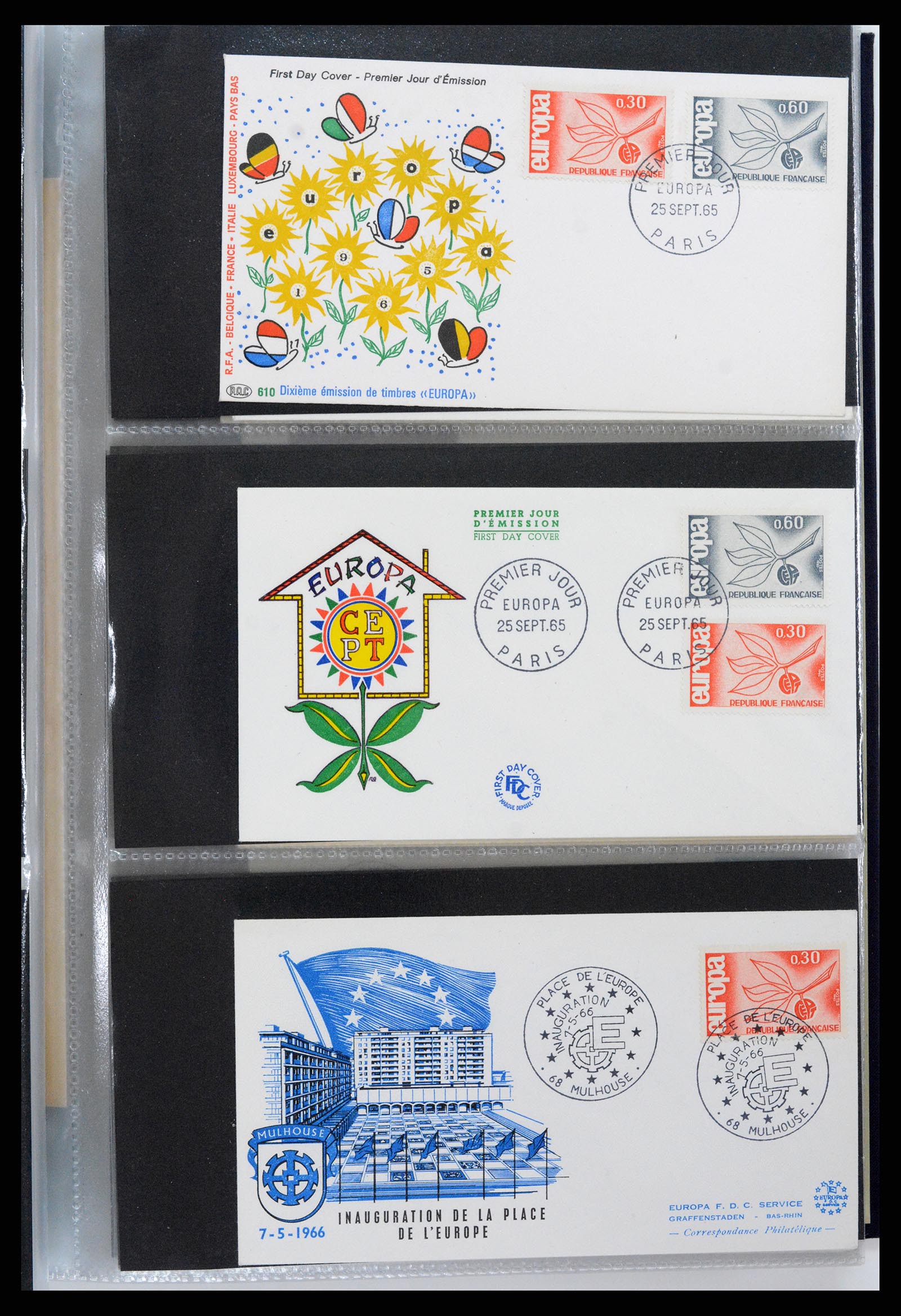 37694 126 - Postzegelverzameling 37694 Europa CEPT FDC's 1956-1970.