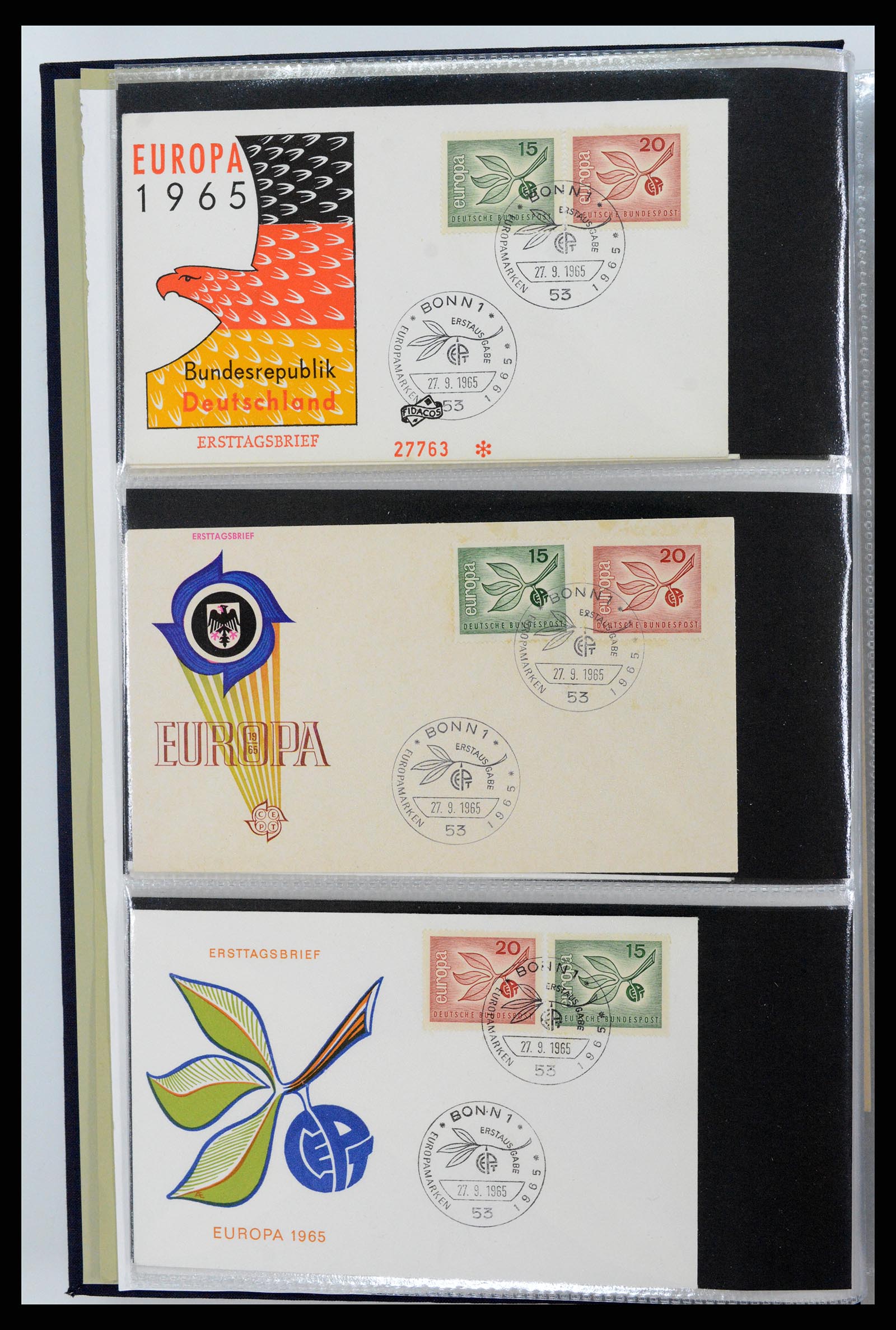 37694 127 - Postzegelverzameling 37694 Europa CEPT FDC's 1956-1970.