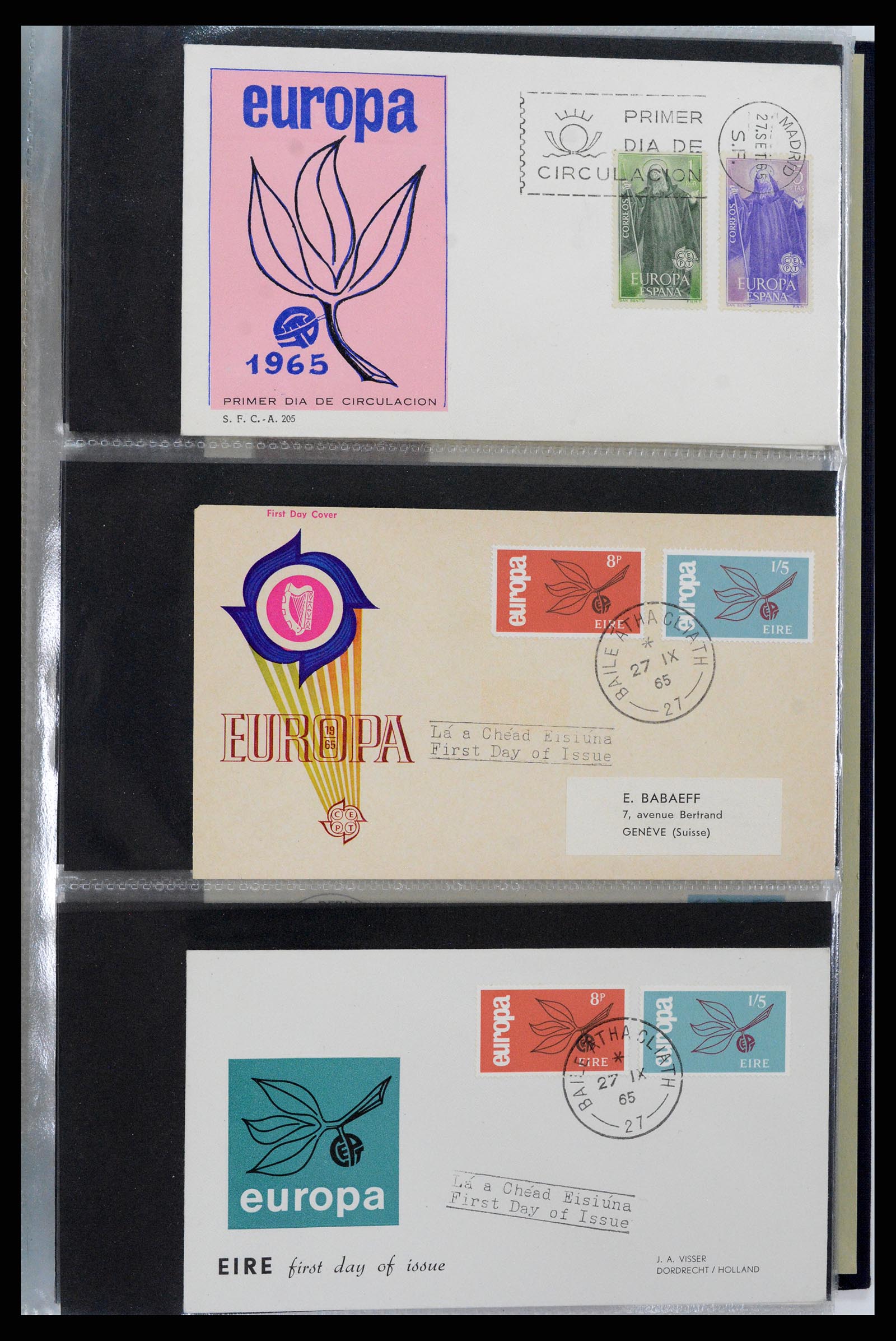 37694 131 - Postzegelverzameling 37694 Europa CEPT FDC's 1956-1970.